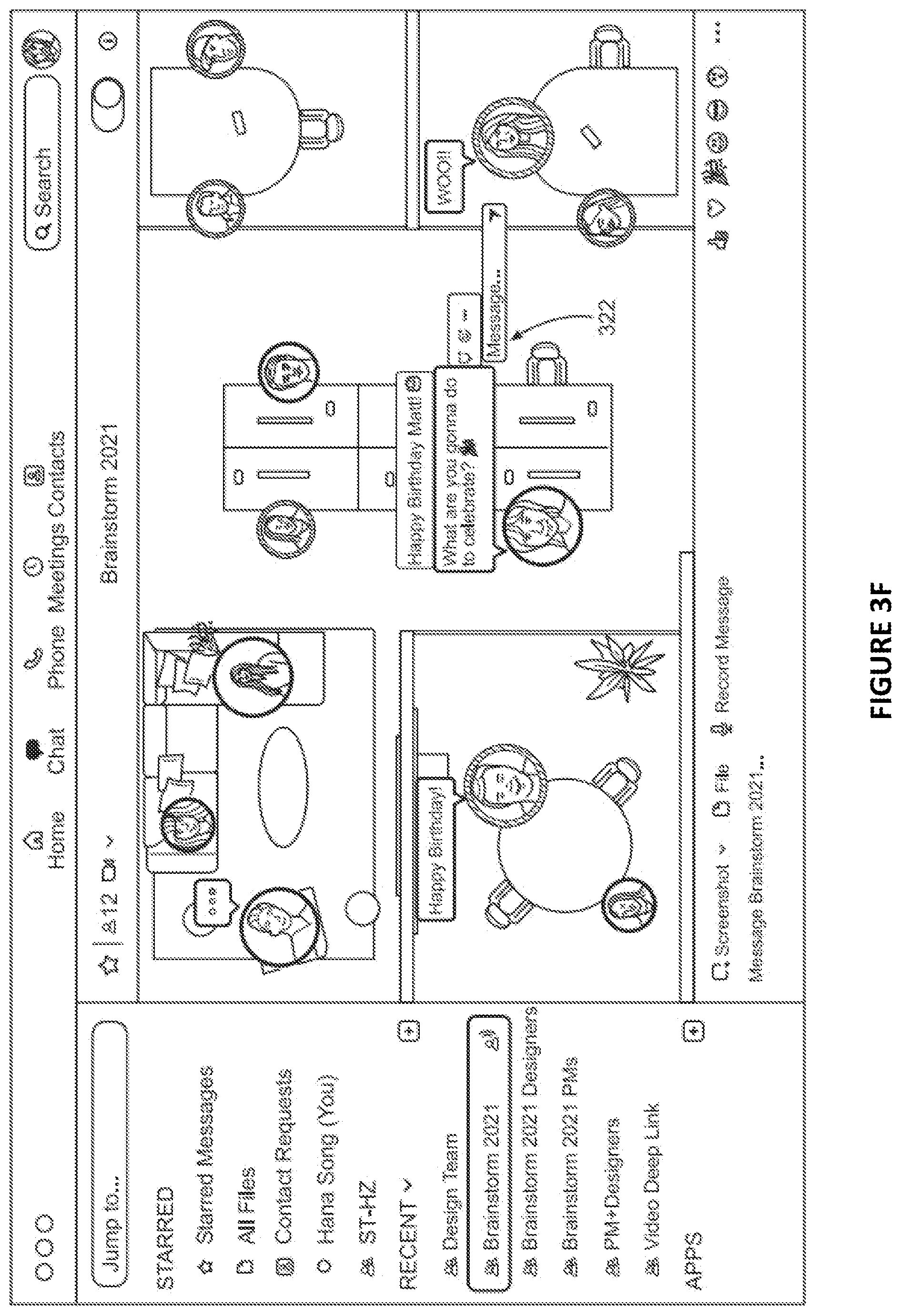 Patent US12610024 Figure 9 – Dynamic background selection in a chat interface