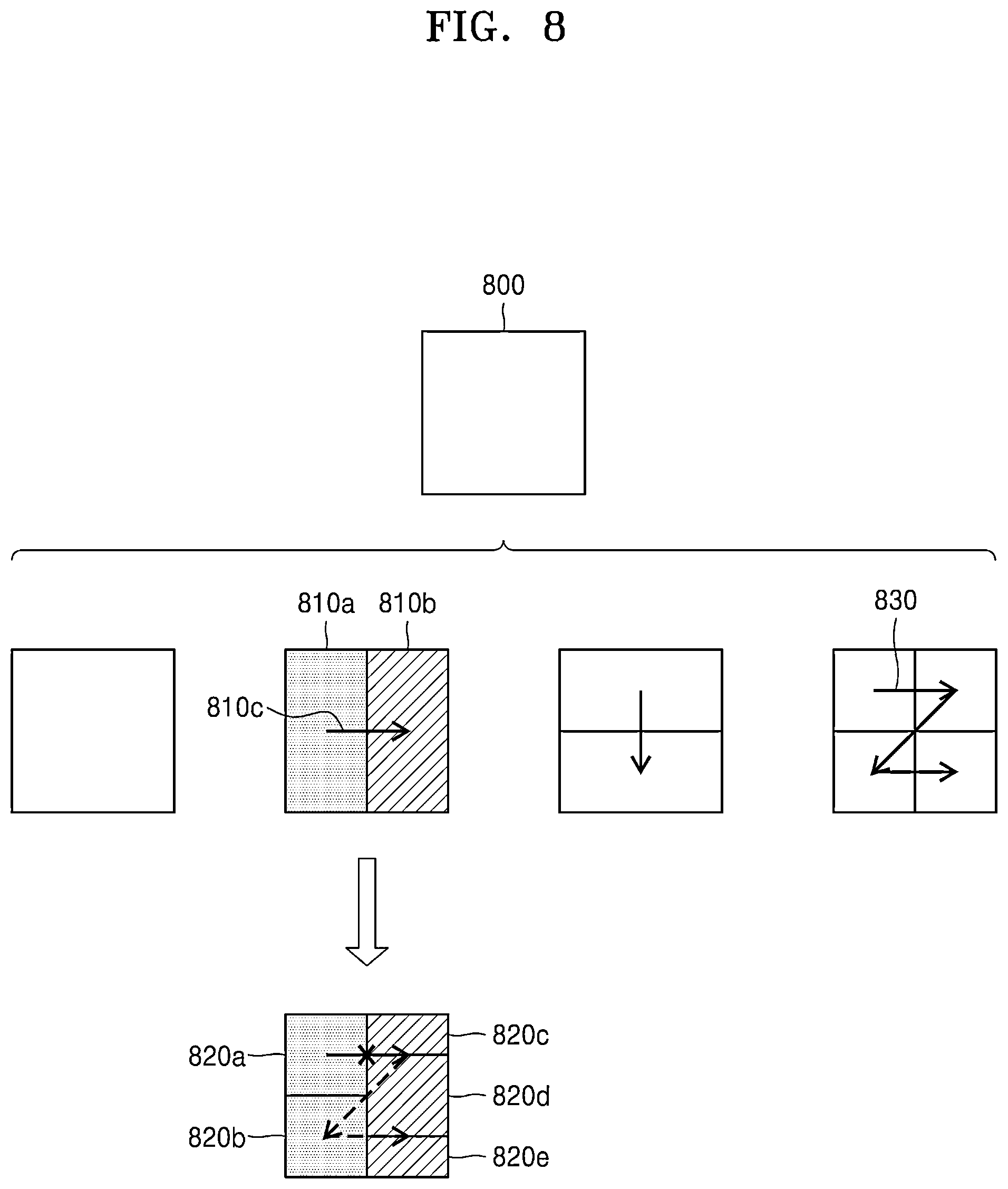 Patent US12610045 Figure 8 – Video encoding method and device for performing post-reconstruction filtering in constrained prediction mode, and video decoding method and device