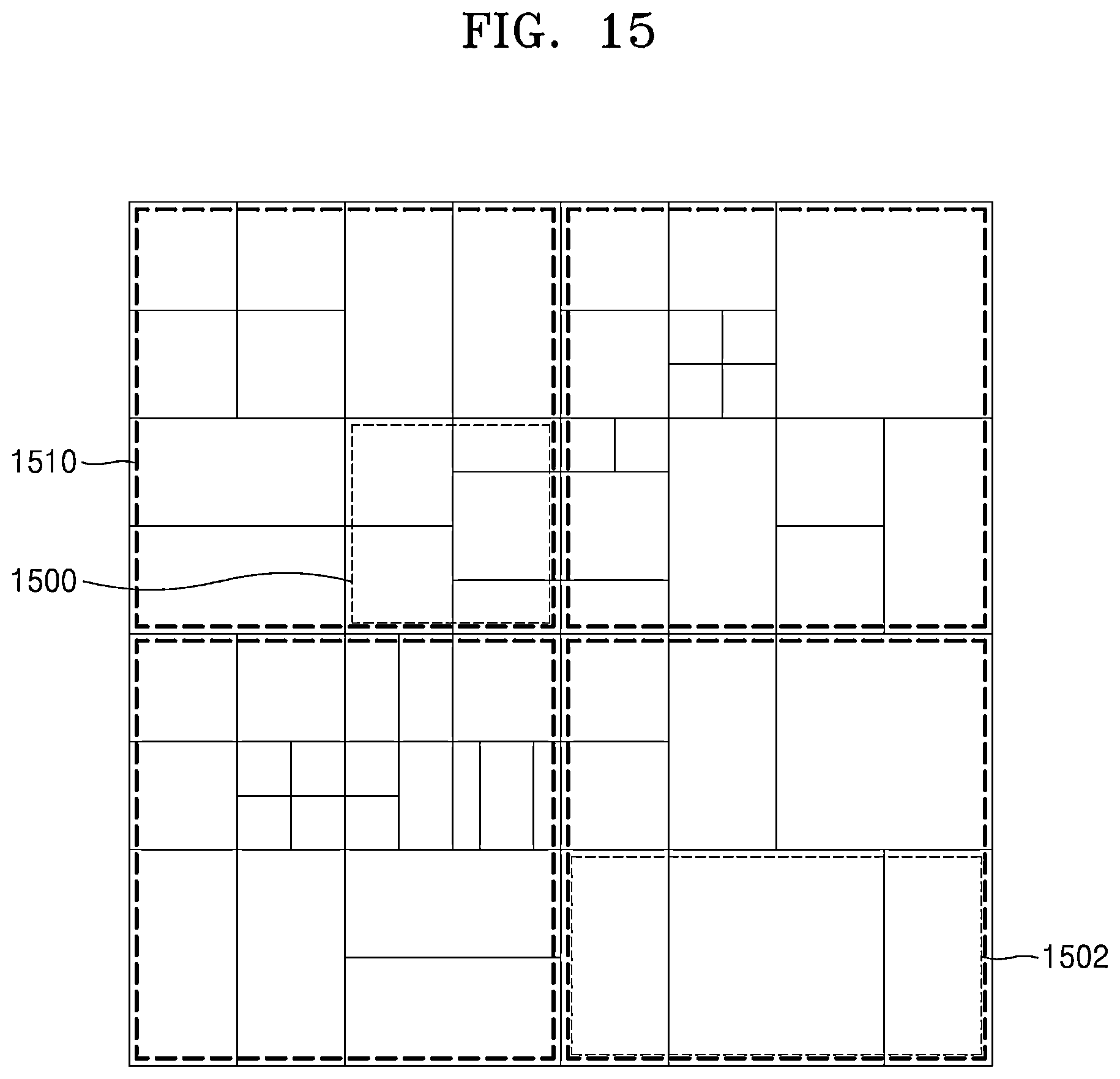 Patent US12610045 Figure 15 – Video encoding method and device for performing post-reconstruction filtering in constrained prediction mode, and video decoding method and device