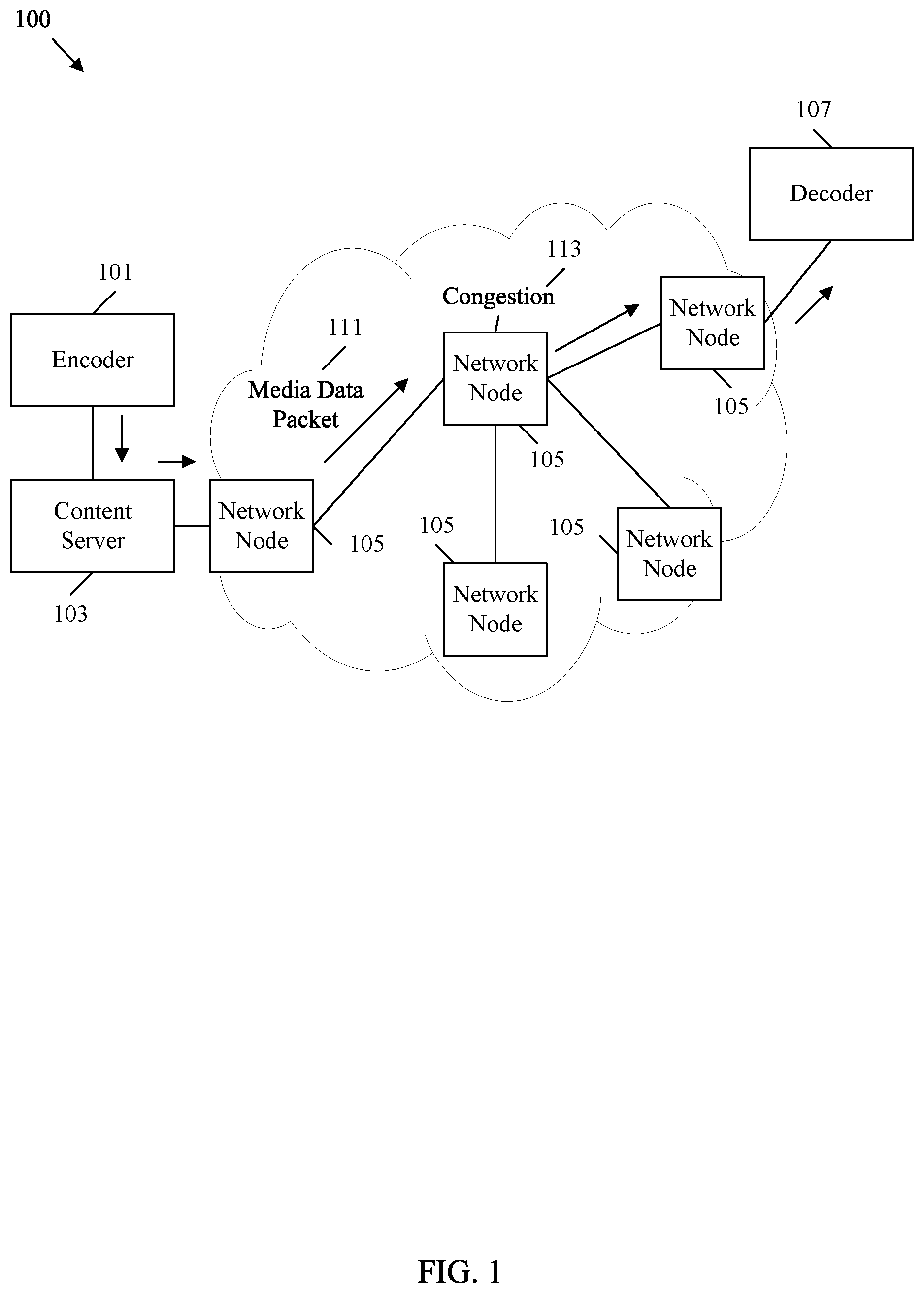 Patent US12610050 Figure 1 – Media packetization for network qualitative communication