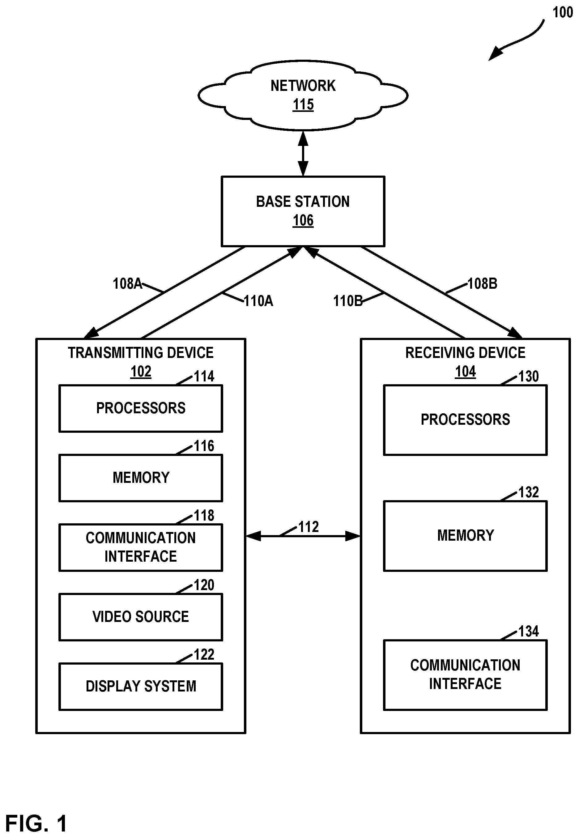 Patent US12610084 Figure 1 – Communication scheme for distributed video coding