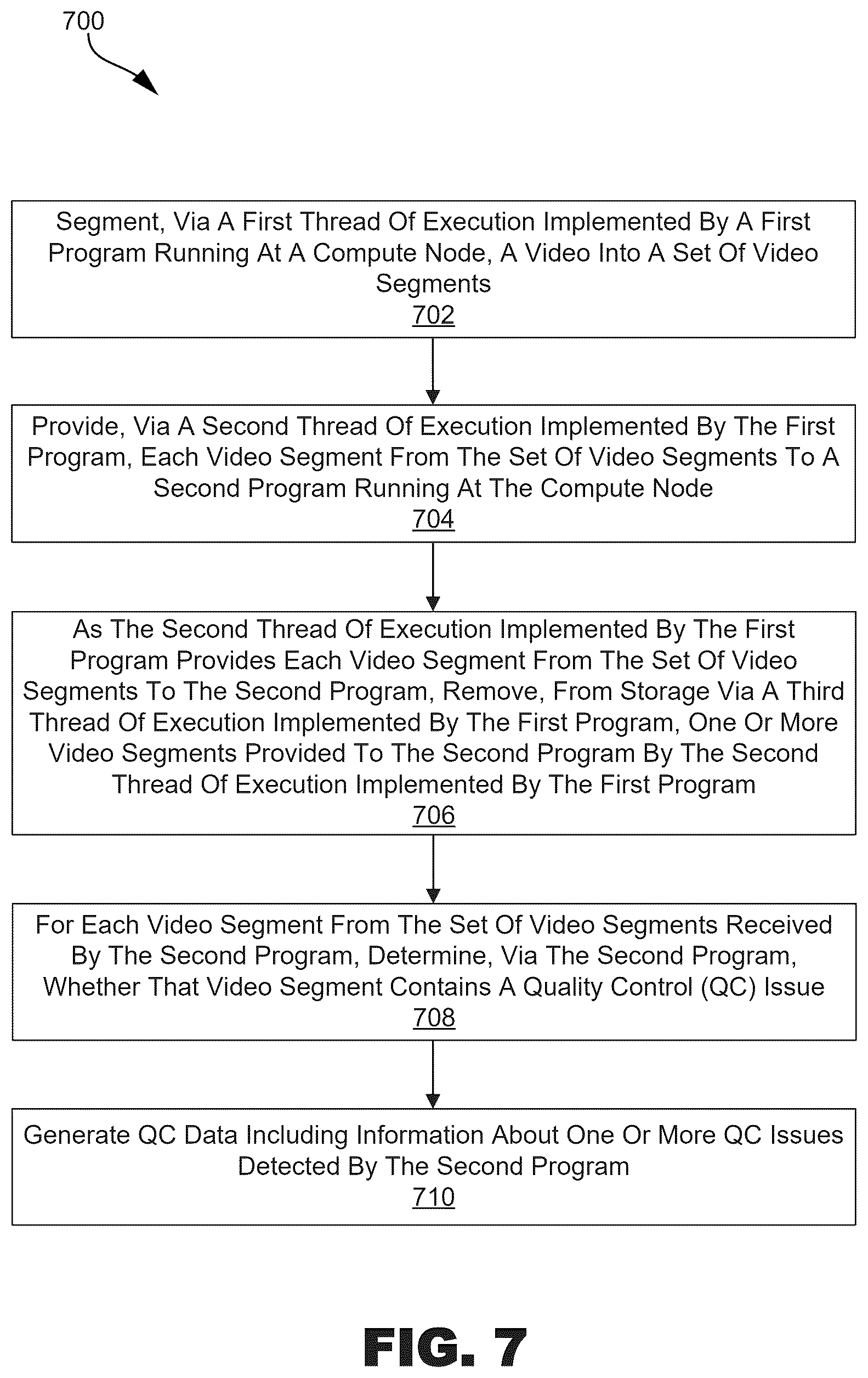 Patent US12610095 Figure 8 – Automated quality control analysis of media content