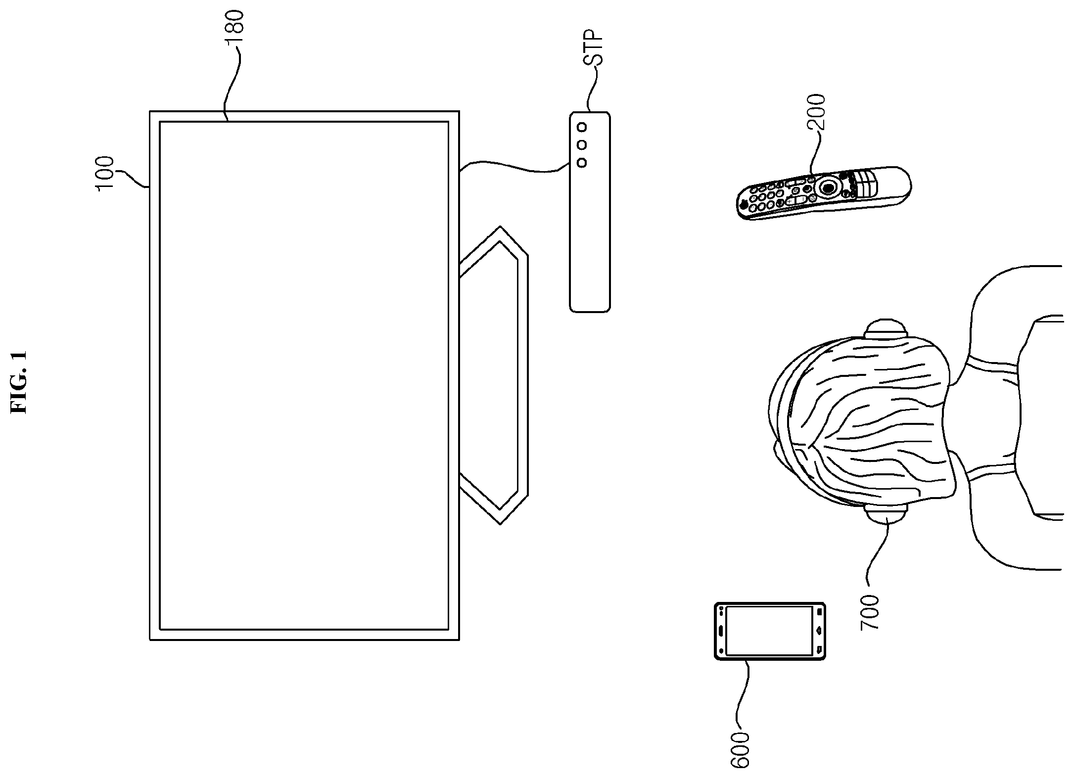 Patent US12610103 Figure 1 – Remote control device and image display device having same