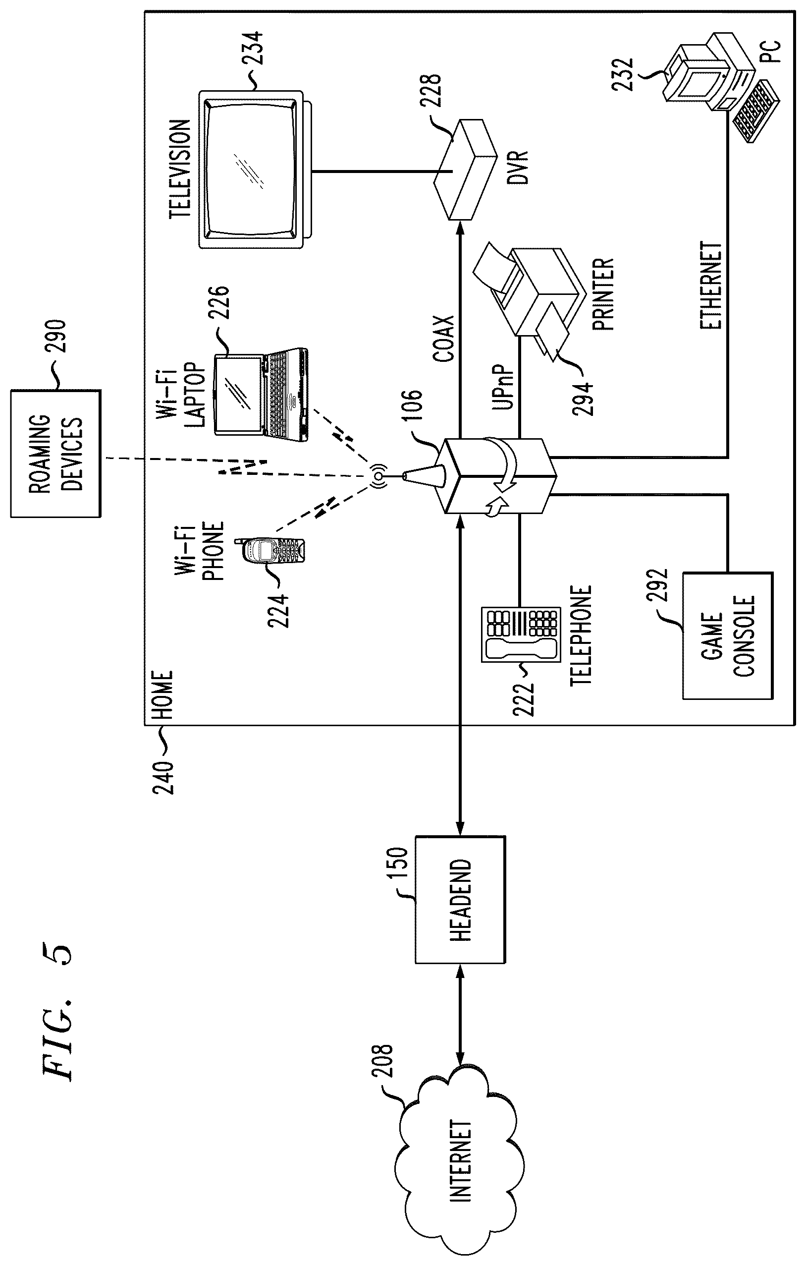 Patent US12610104 Figure 5 – User interface with content filtering and/or social networking integration