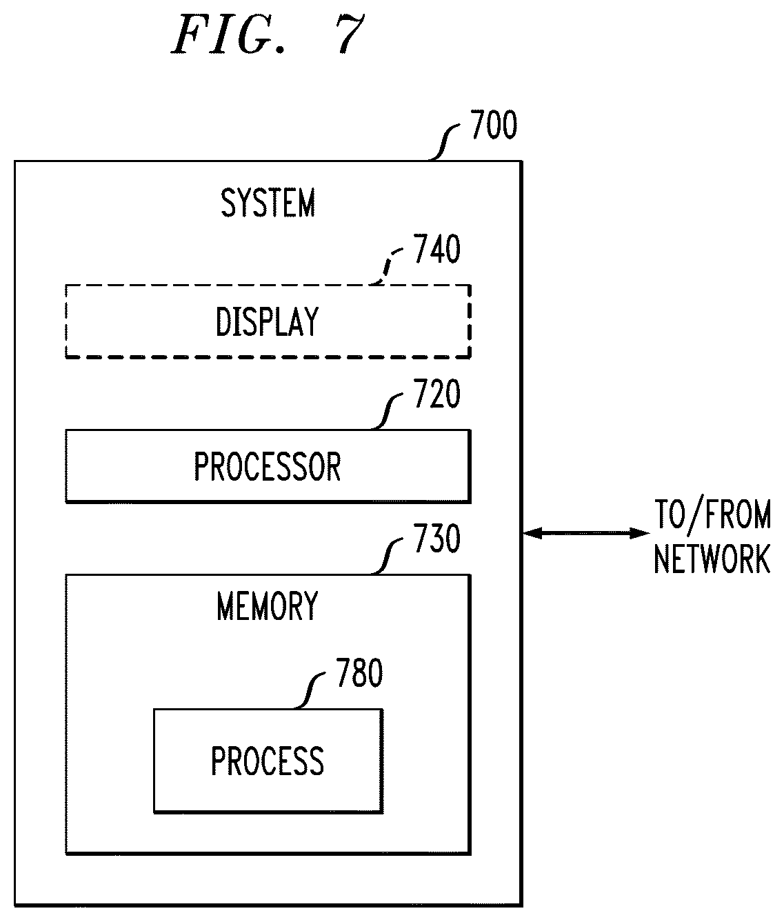 Patent US12610104 Figure 7 – User interface with content filtering and/or social networking integration