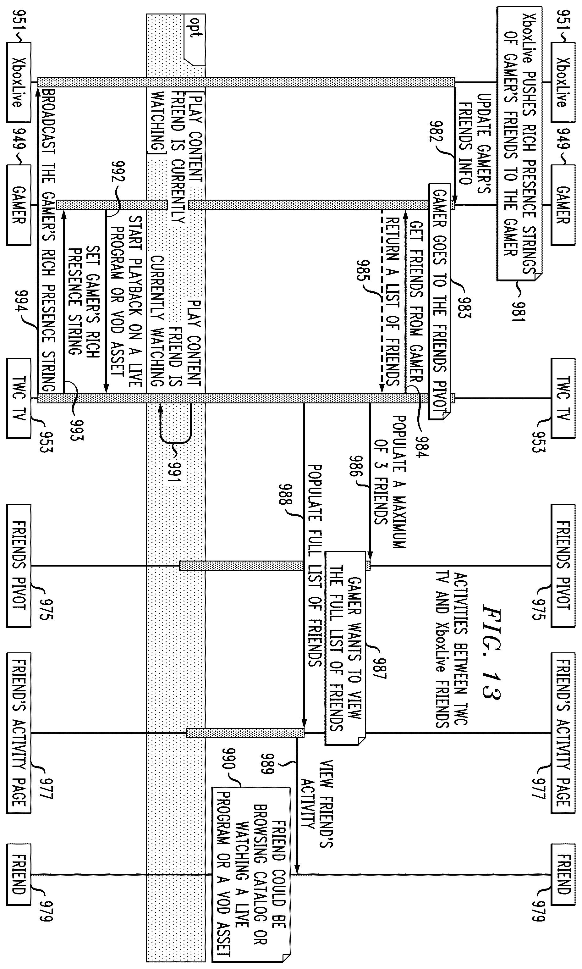 Patent US12610104 Figure 13 – User interface with content filtering and/or social networking integration