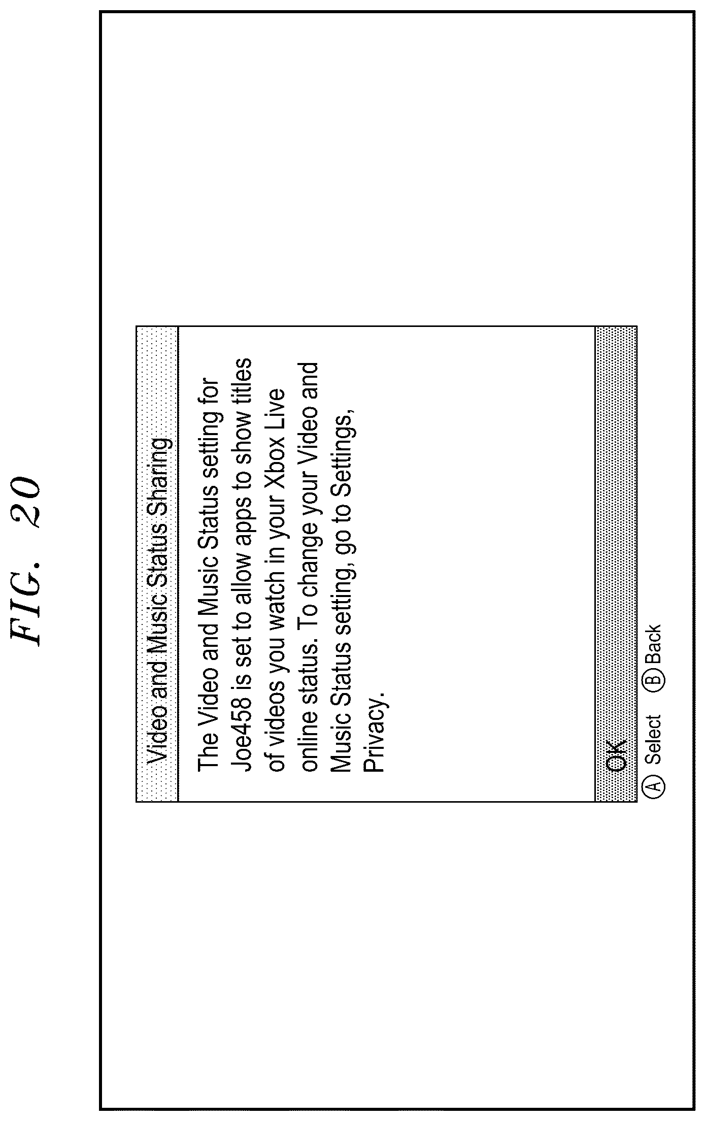 Patent US12610104 Figure 20 – User interface with content filtering and/or social networking integration
