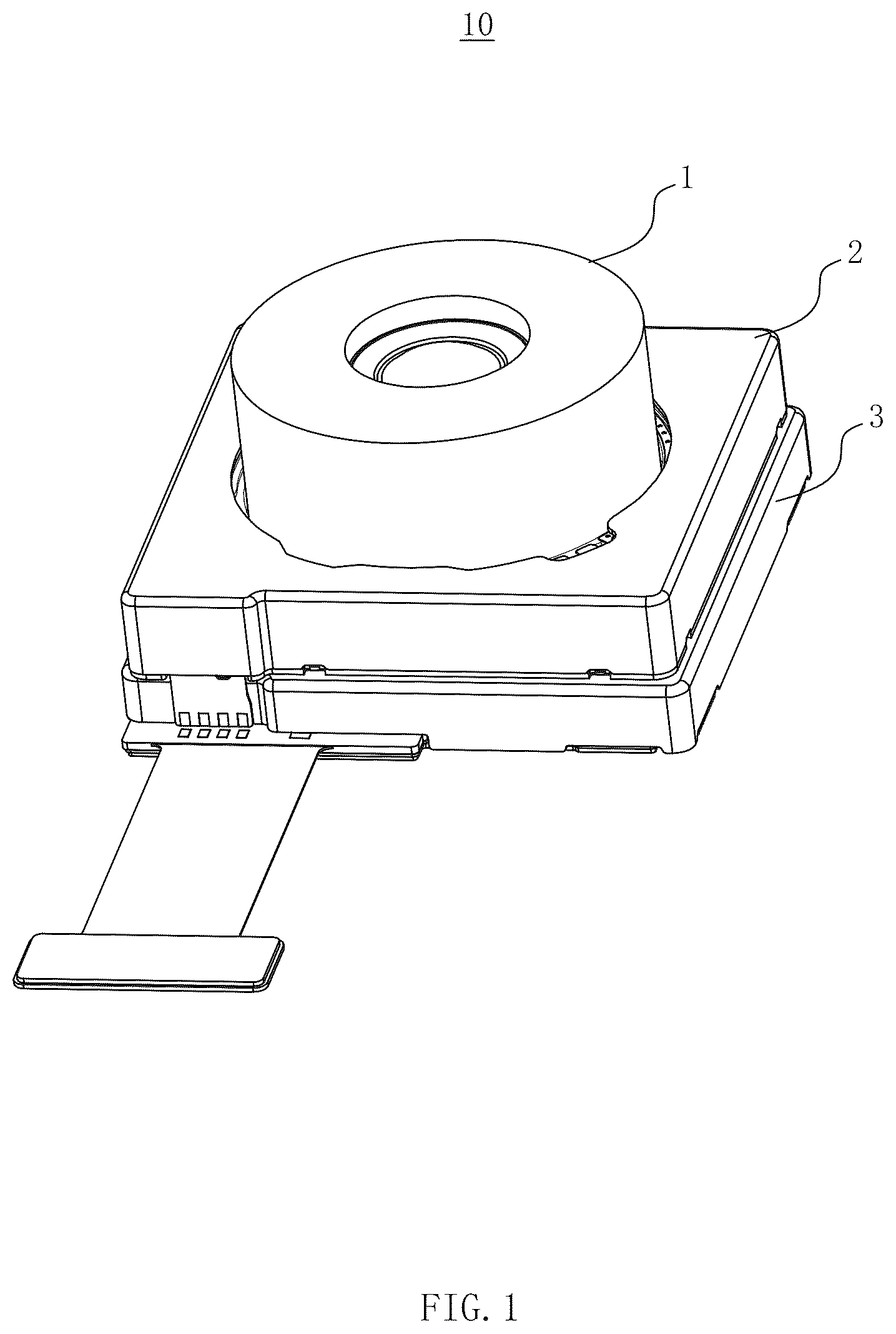 Patent US12610119 Figure 1 – Camera device comprising anti-shake module and focusing module