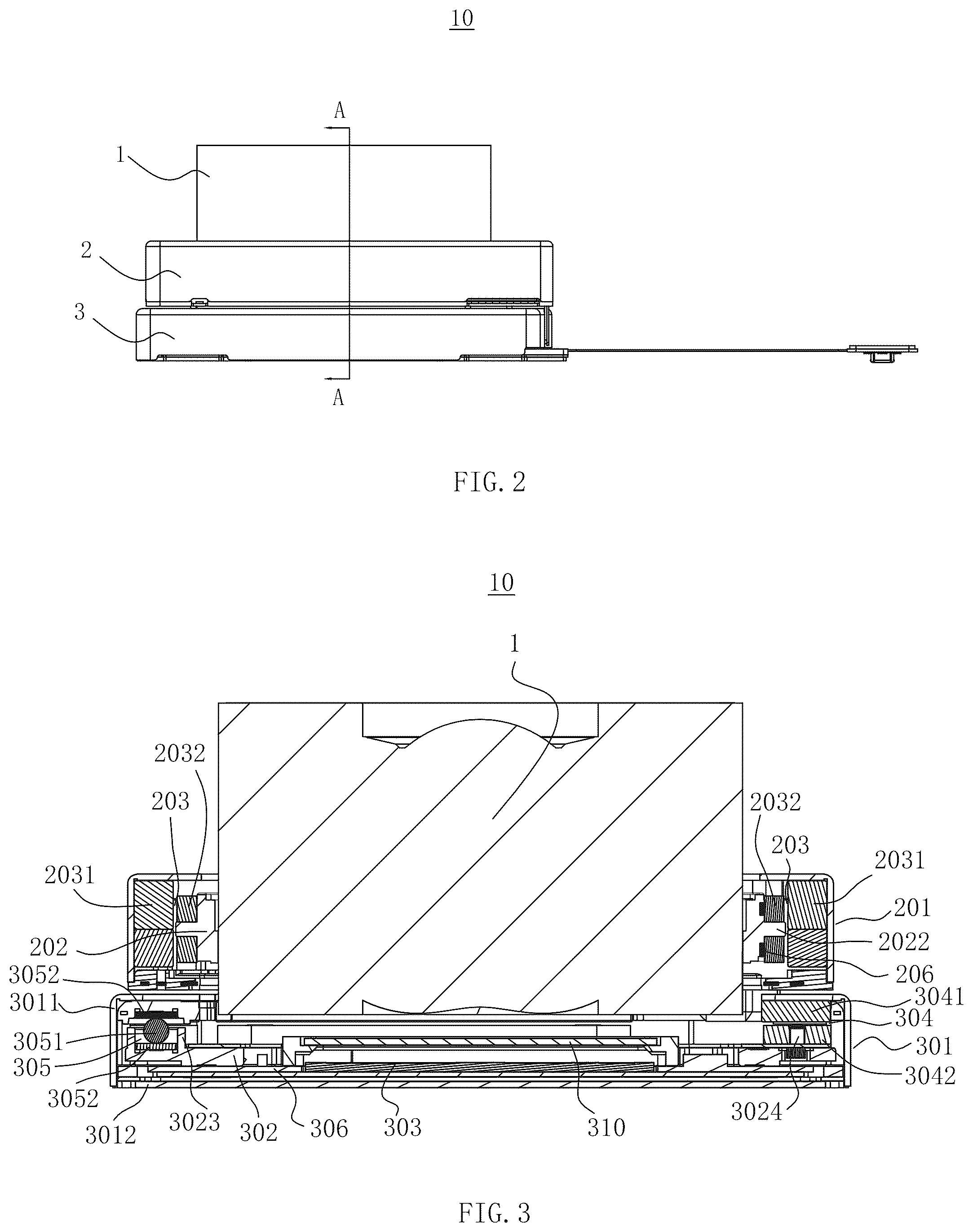 Patent US12610119 Figure 2 – Camera device comprising anti-shake module and focusing module