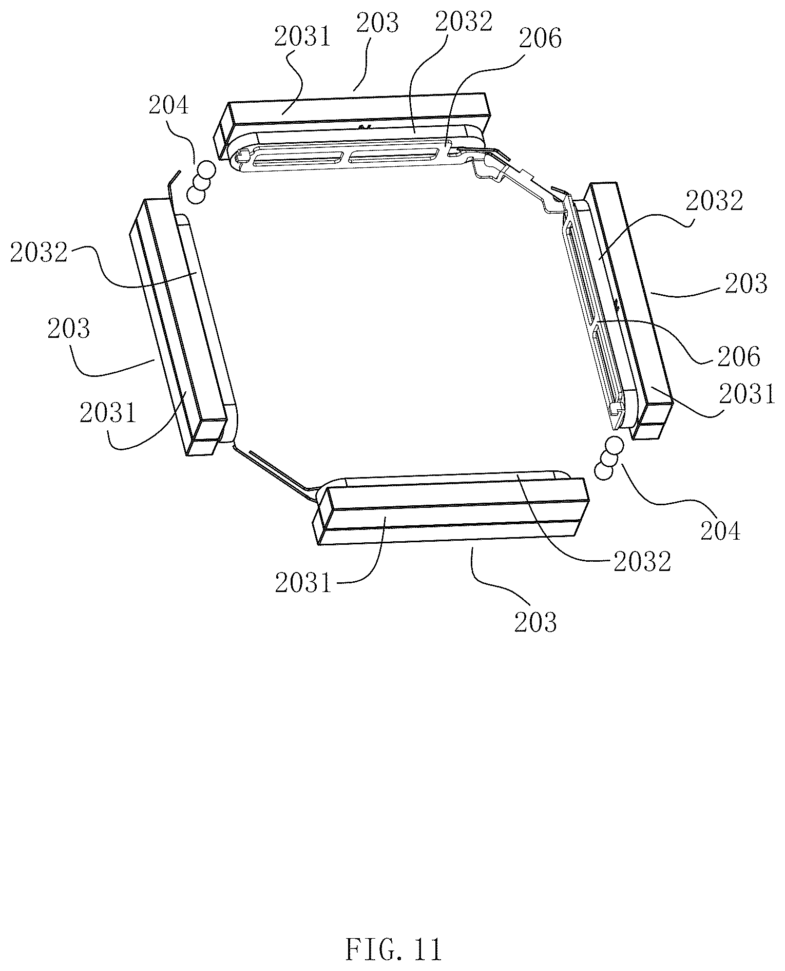 Patent US12610119 Figure 8 – Camera device comprising anti-shake module and focusing module