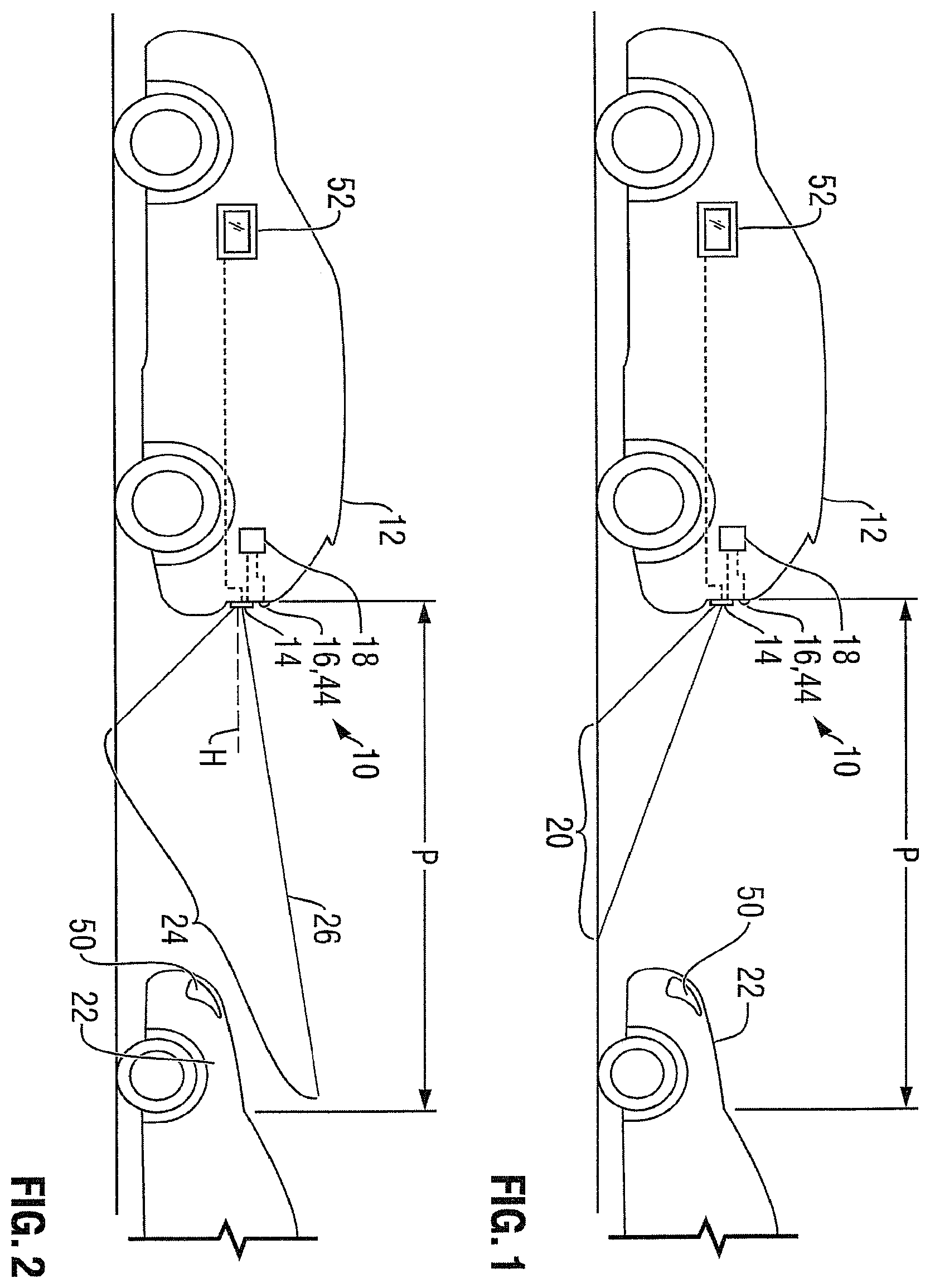 Patent US12610148 — Vehicular vision system with controlled exterior lighting device and camera — Figure 1