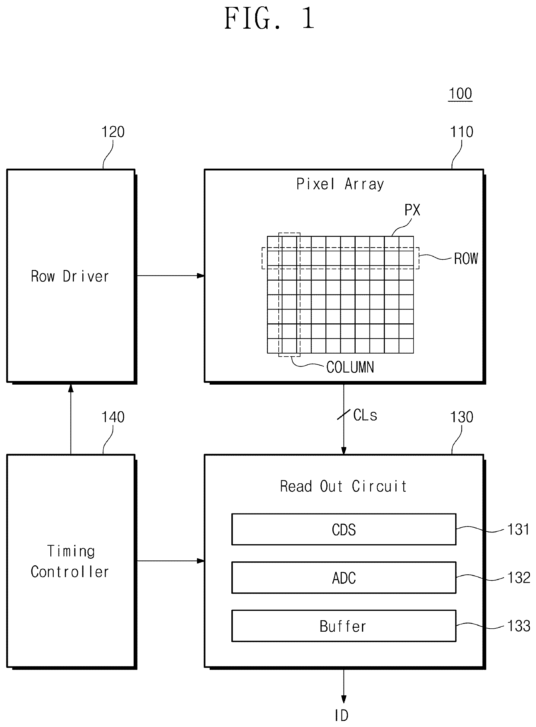 Patent US12610157 Figure 1 – Image sensor having high dynamic range