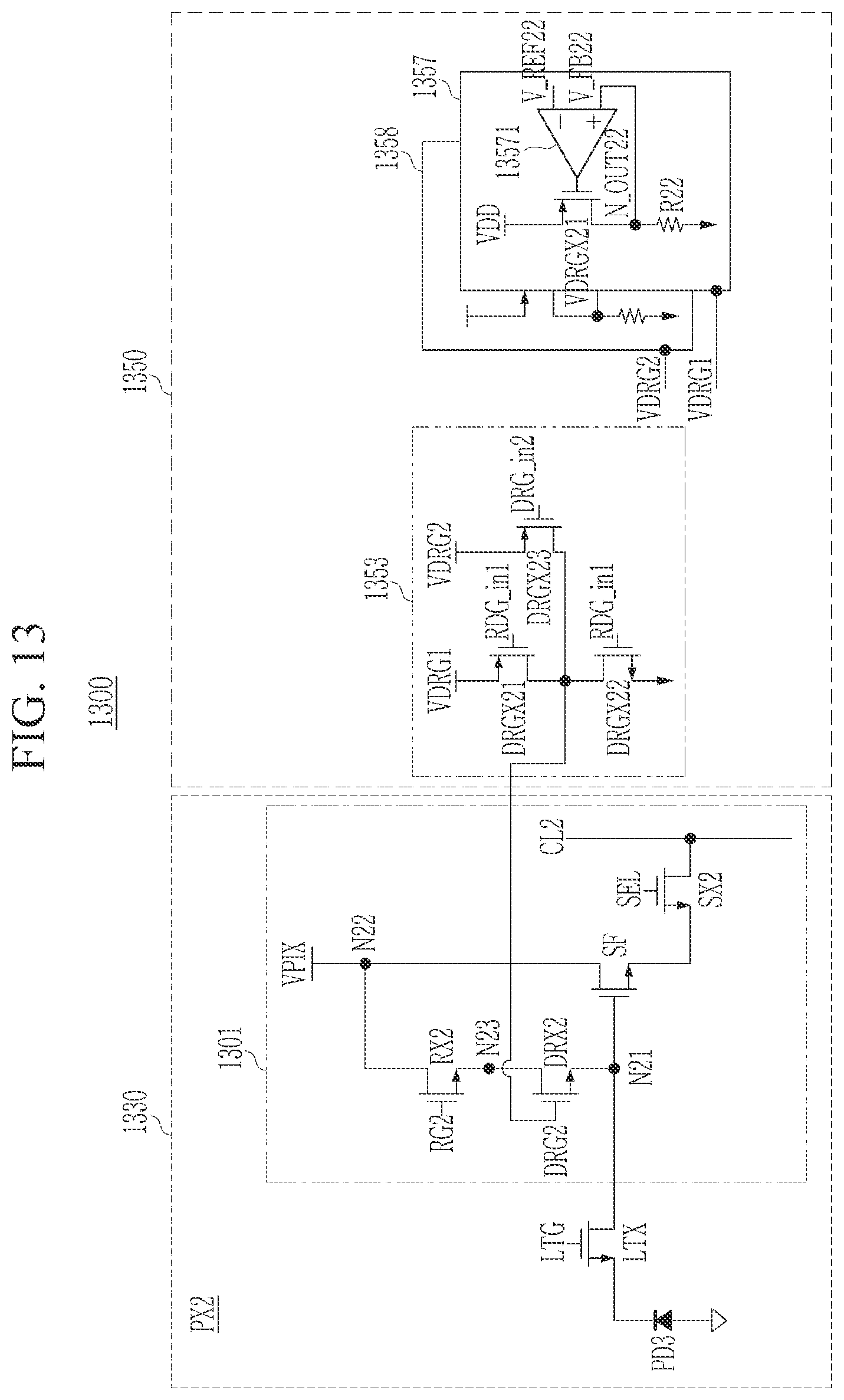 Patent US12610160 Figure 13 – Image sensor