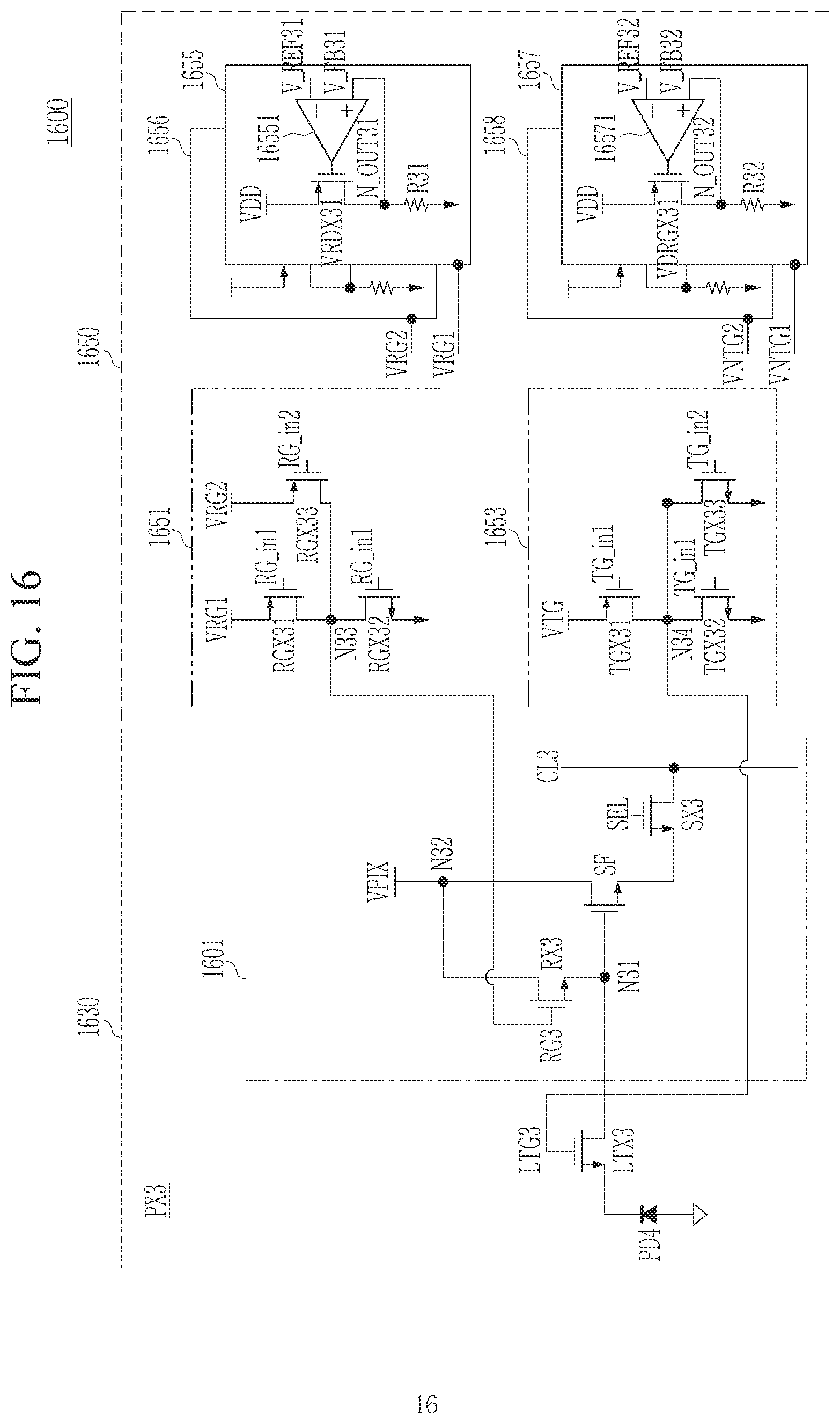 Patent US12610160 Figure 16 – Image sensor