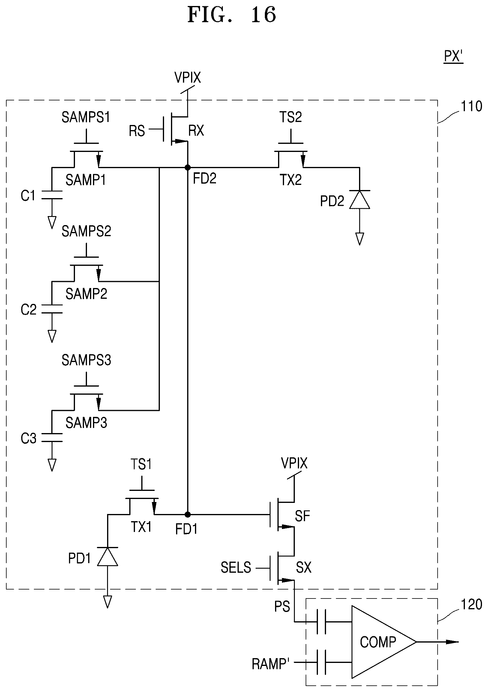 Patent US12610161 Figure 16 – Image sensor