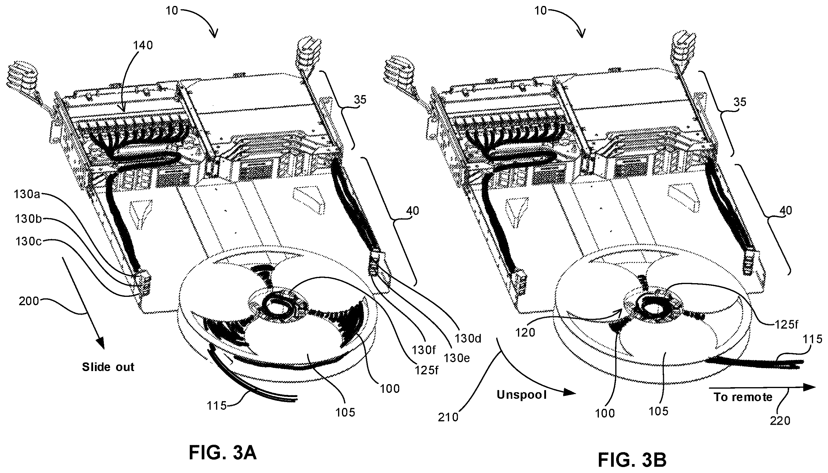 Patent US12610164 Figure 3 – Patch panel with extension cable storage