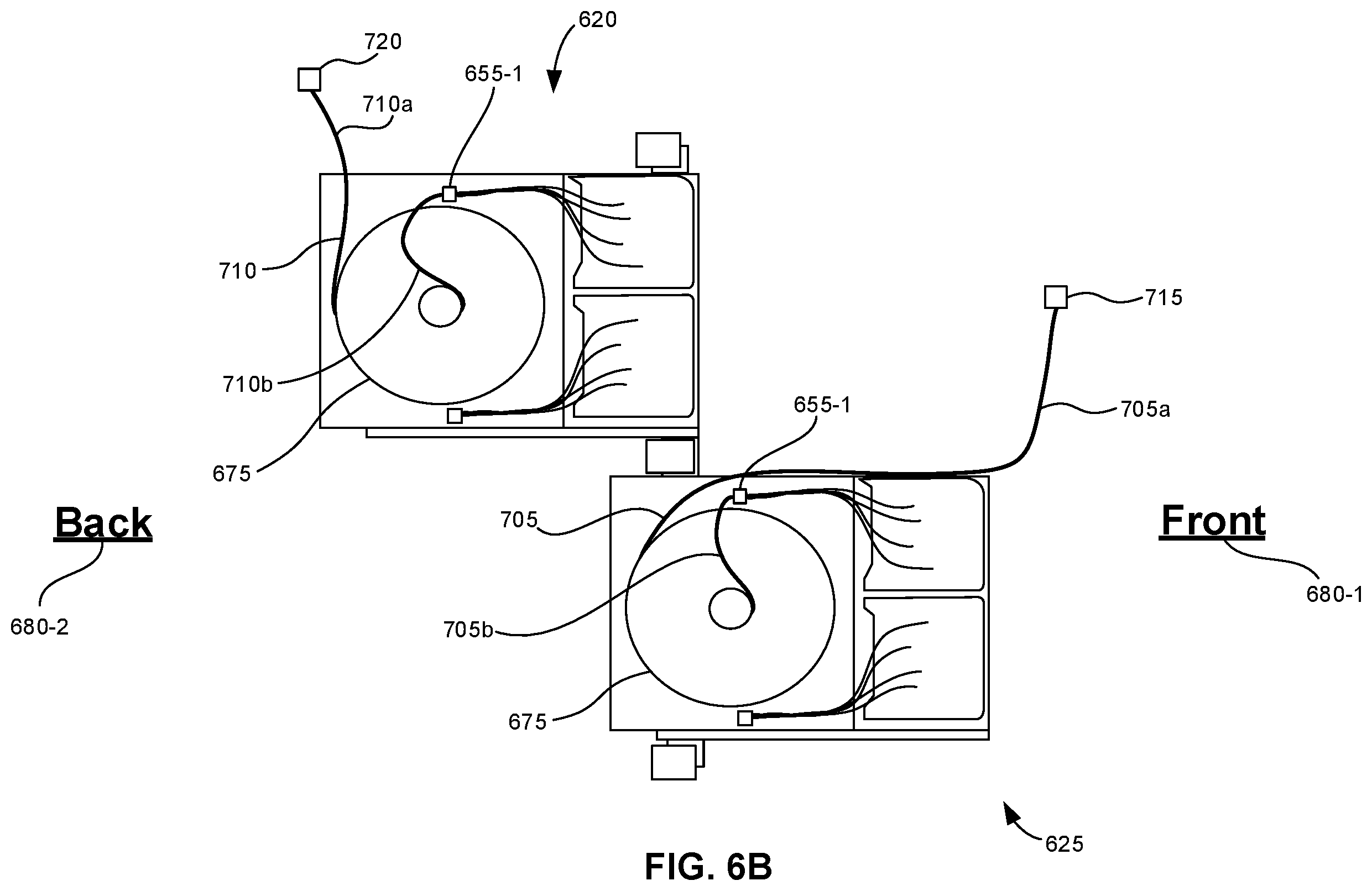 Patent US12610164 Figure 9 – Patch panel with extension cable storage