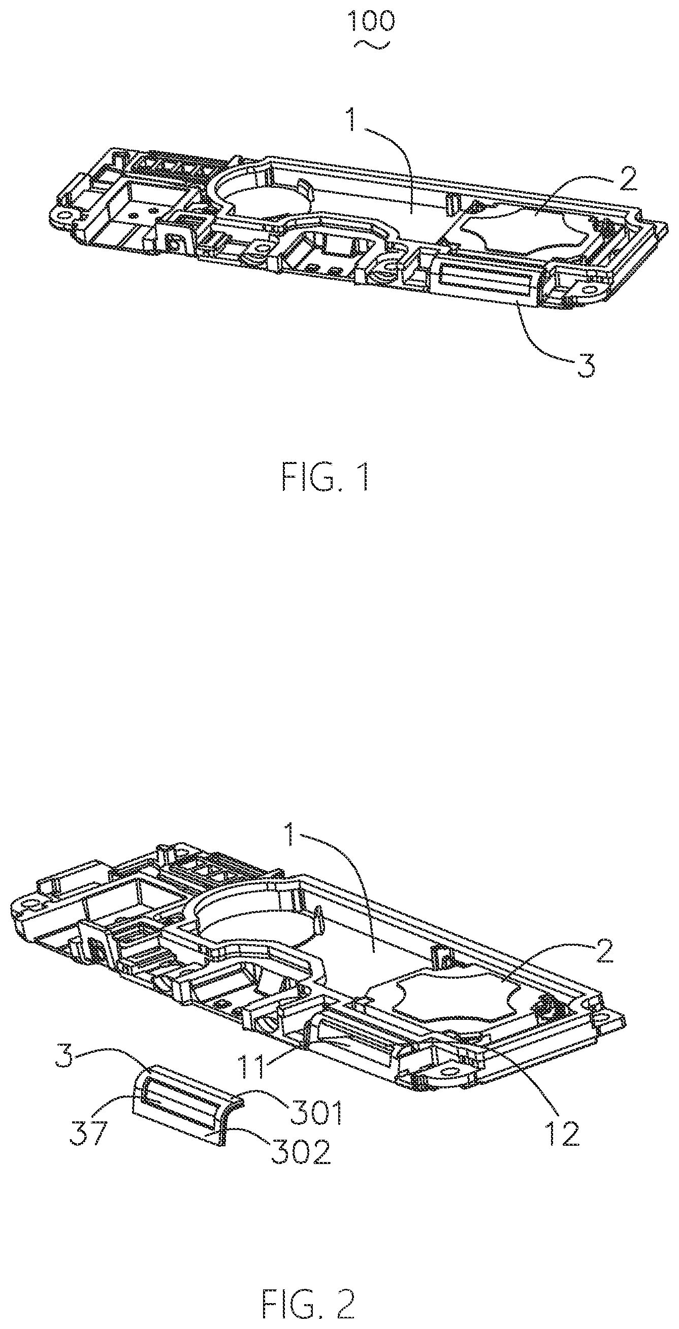 Patent US12610165 Figure 1 – Bending foam assembly and speaker box