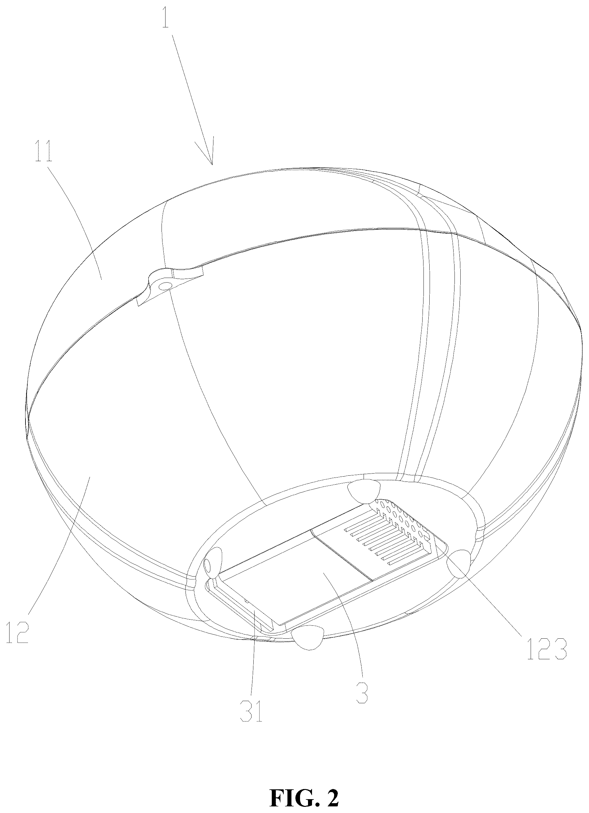 Patent US12610168 Figure 2 – Swimming pool fountain speaker