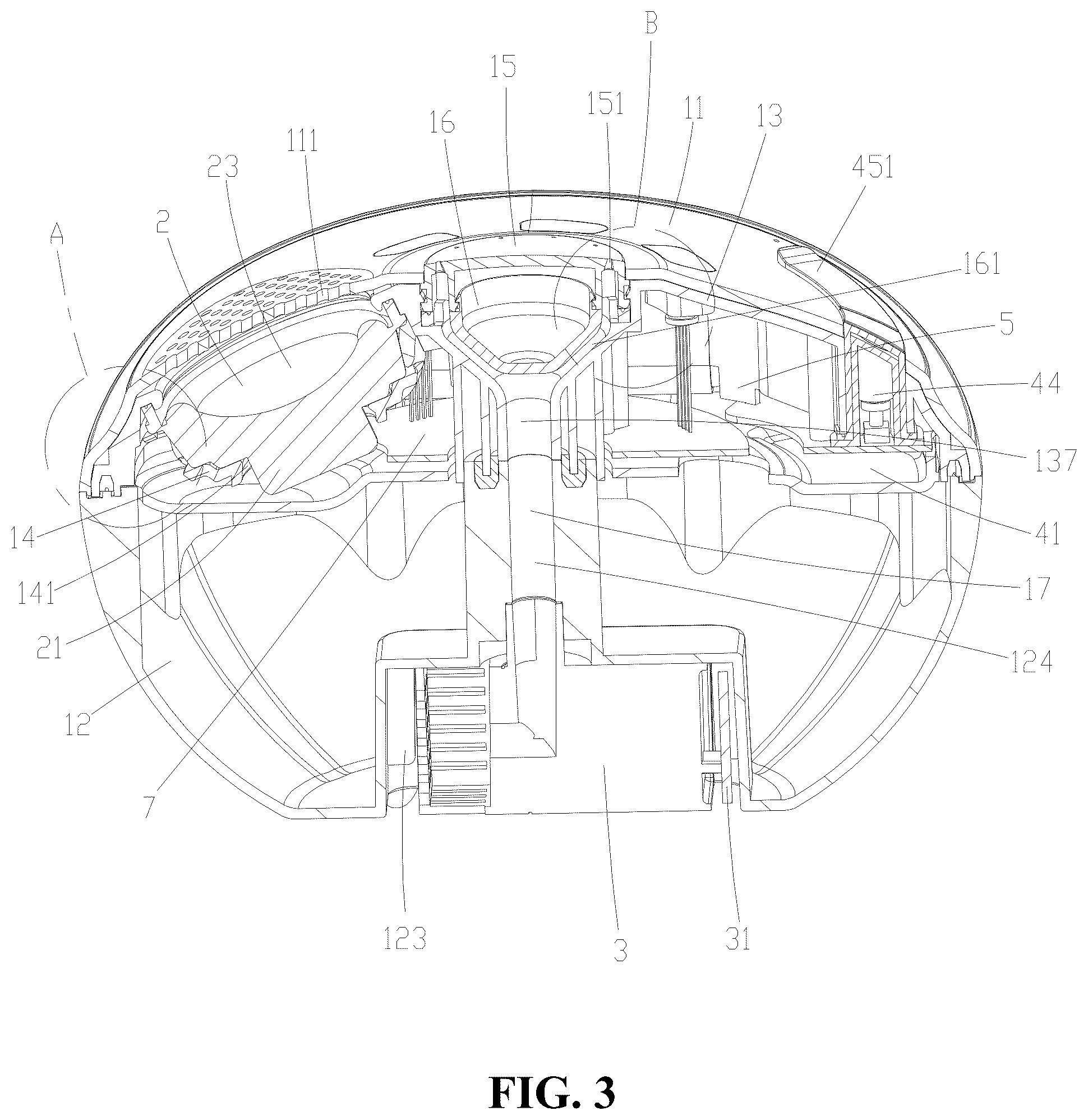 Patent US12610168 Figure 3 – Swimming pool fountain speaker