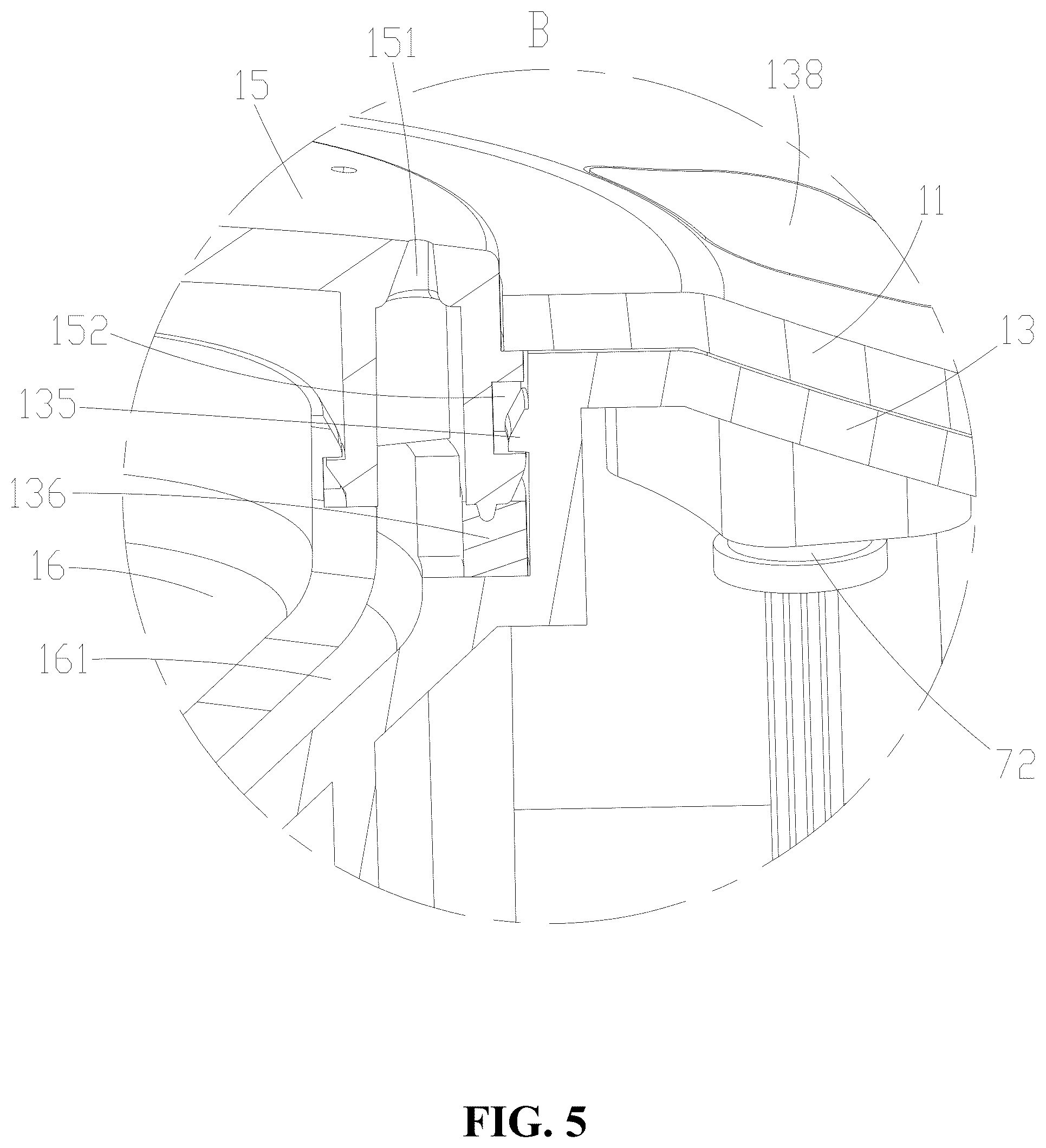 Patent US12610168 Figure 5 – Swimming pool fountain speaker
