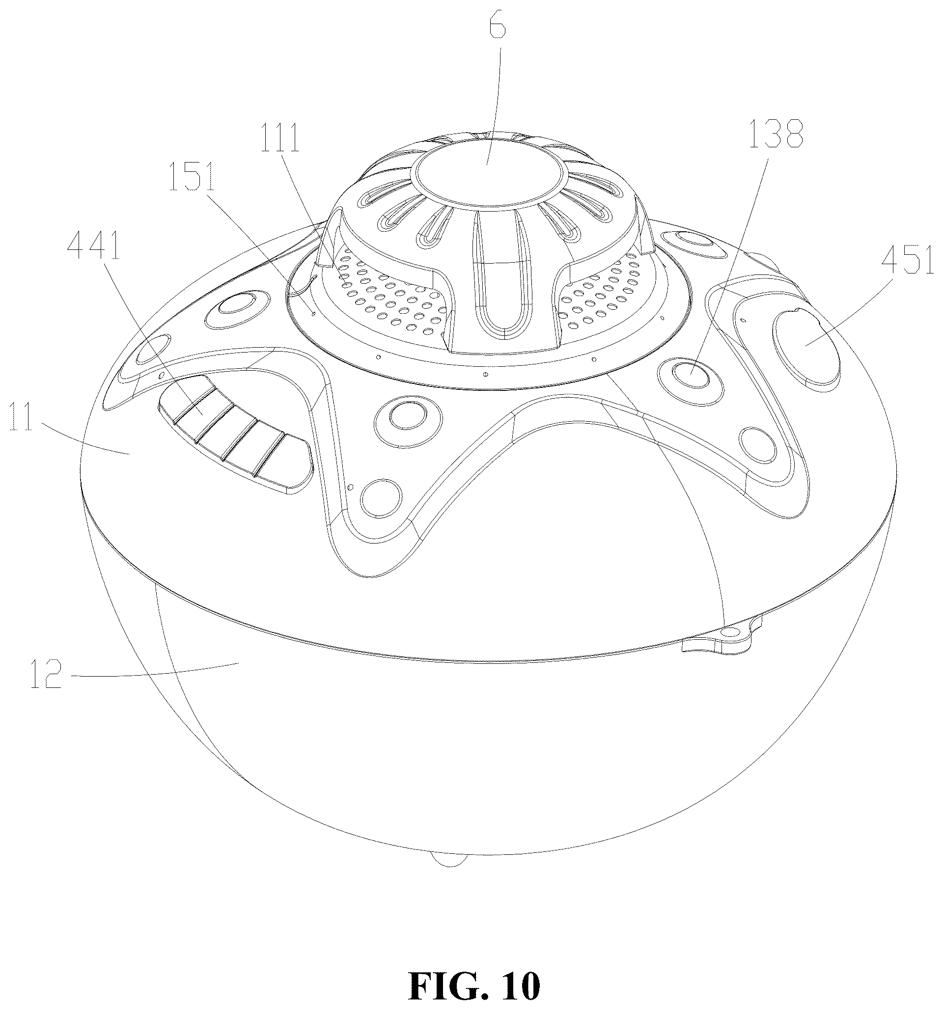 Patent US12610168 Figure 9 – Swimming pool fountain speaker