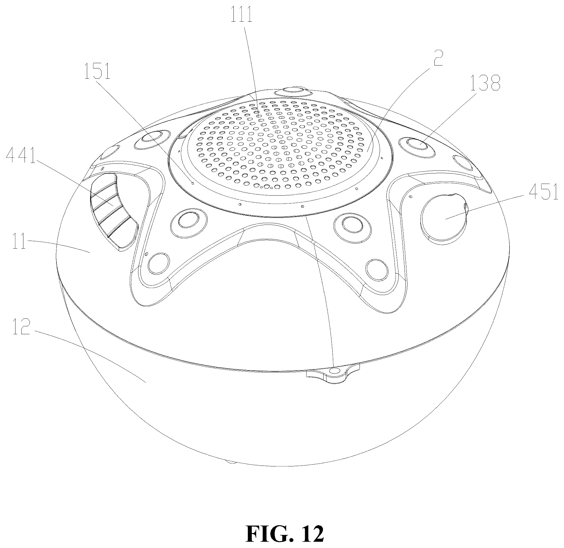 Patent US12610168 Figure 11 – Swimming pool fountain speaker