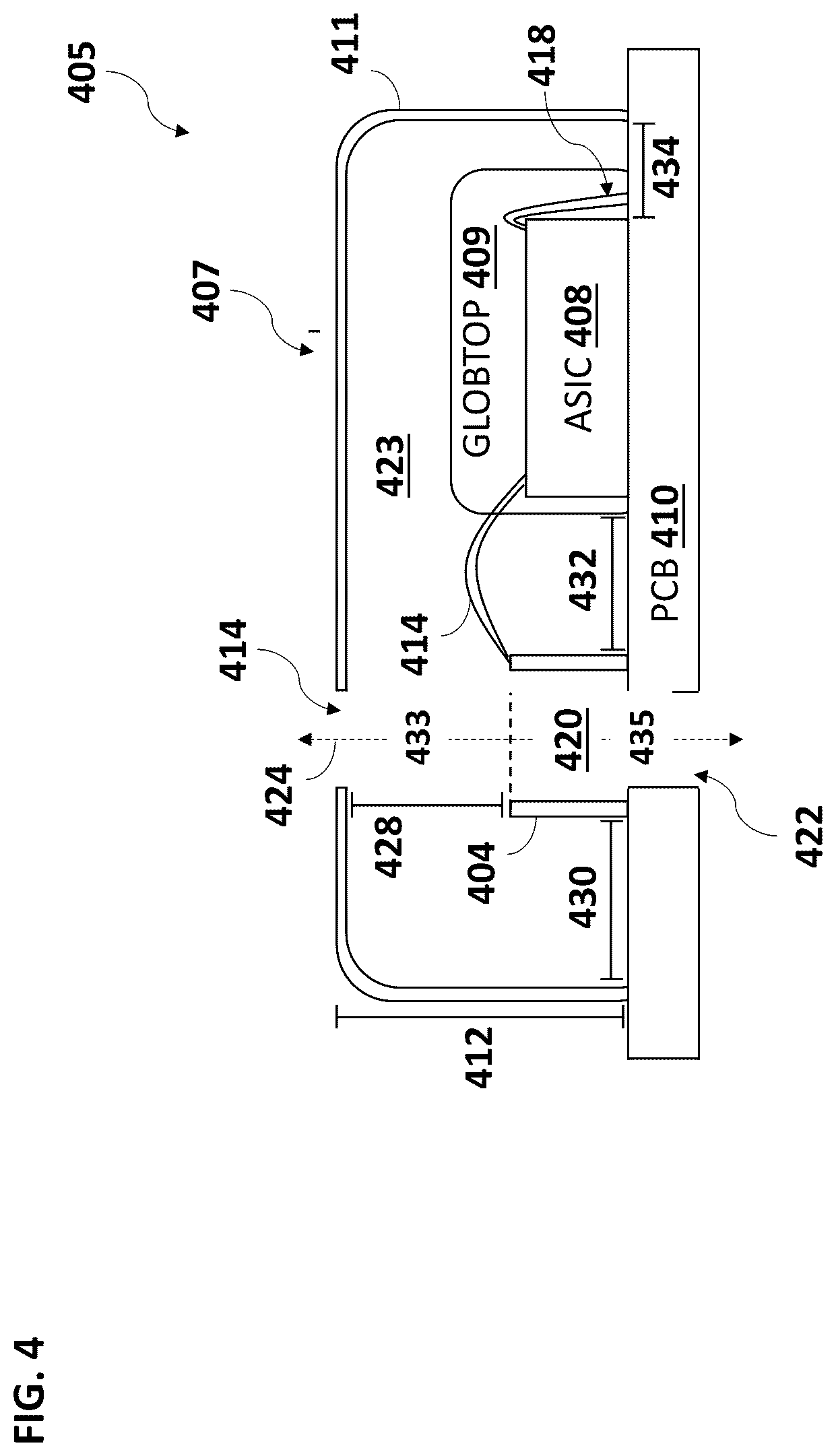 Patent US12610180 Figure 4 – MEMS microphone with multiple sound ports