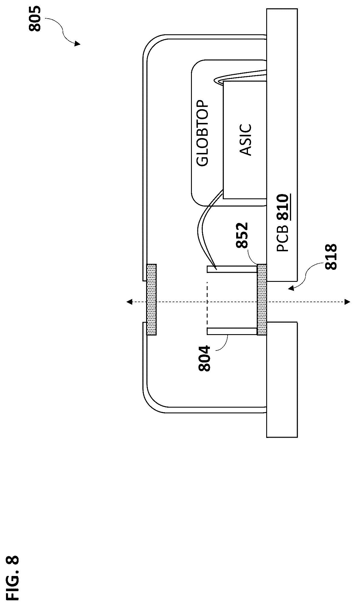 Patent US12610180 Figure 8 – MEMS microphone with multiple sound ports