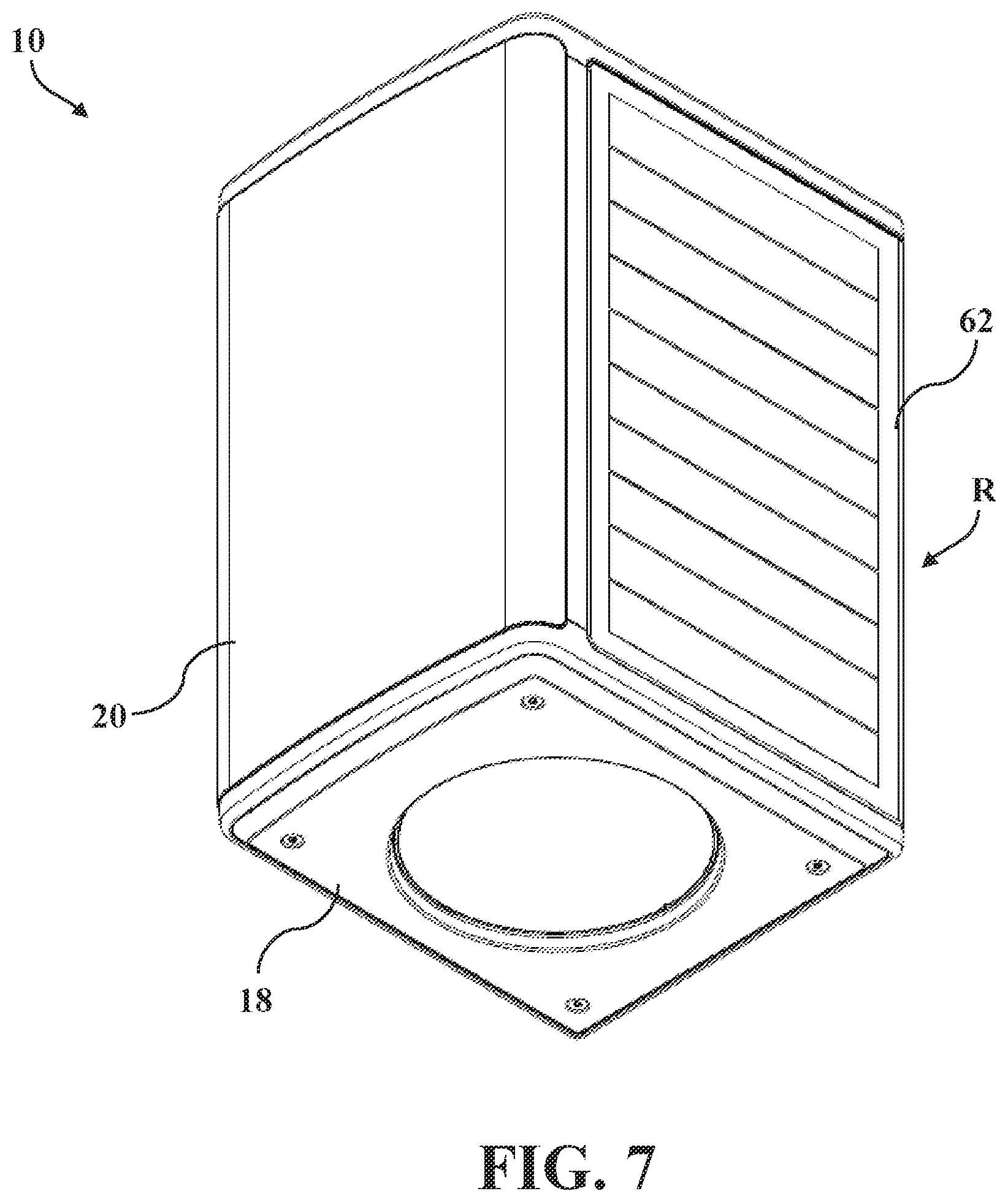 Patent US12610183 Figure 7 – Outdoor speaker system
