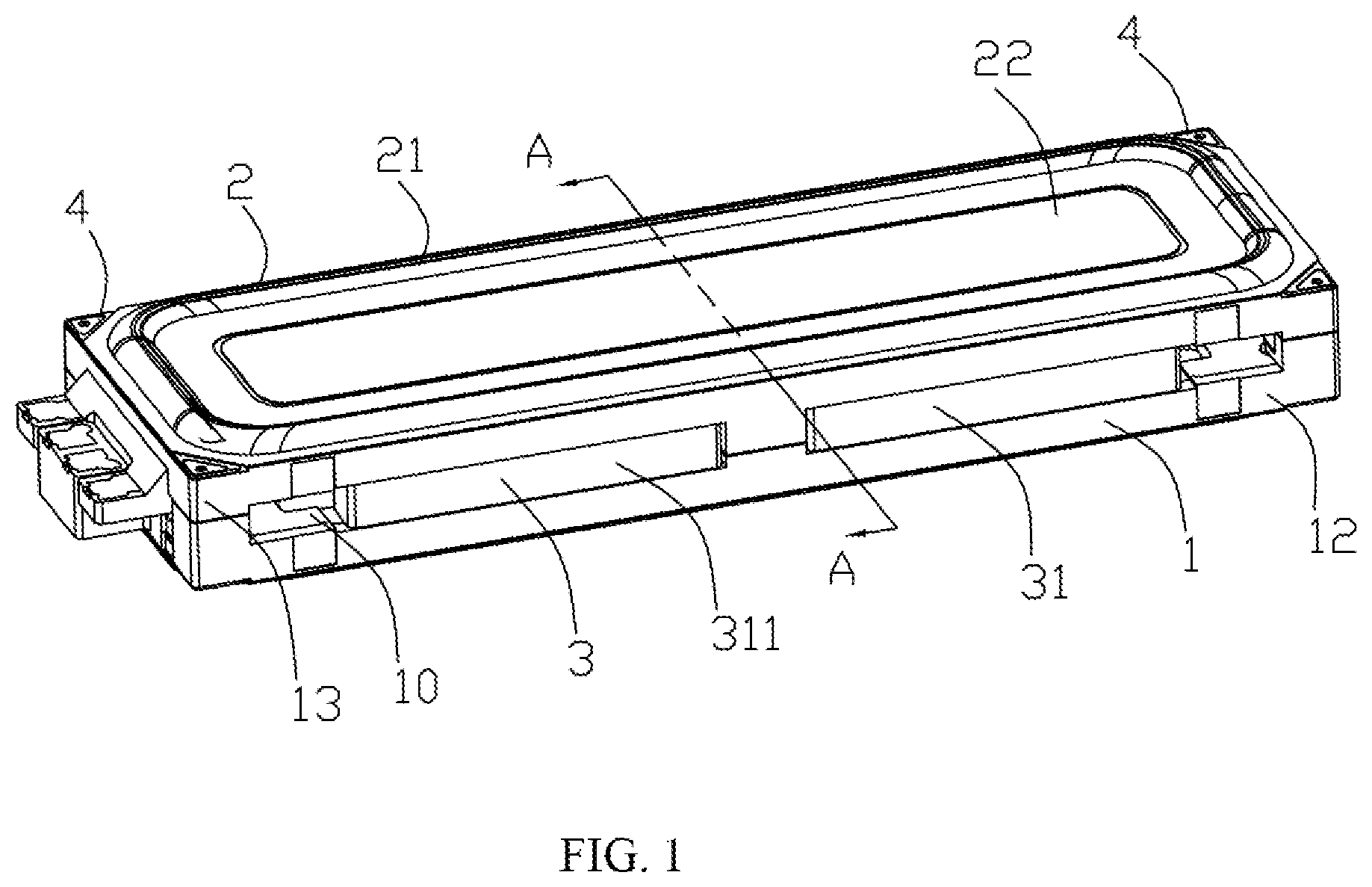 Patent US12610192 Figure 1 – Pole plate and speaker