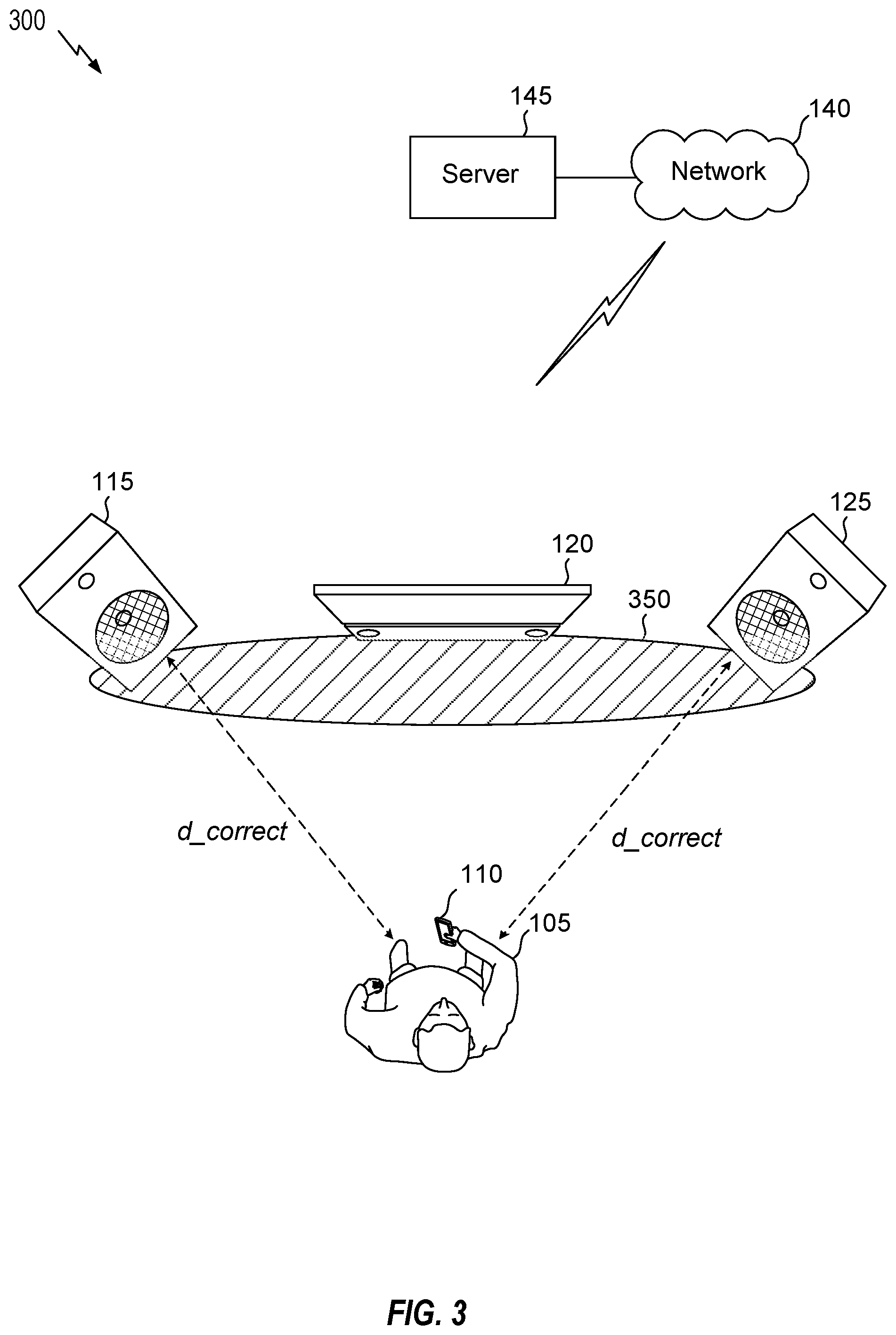 Patent US12610205 Figure 3 – Adaptive loudspeaker and listener positioning compensation