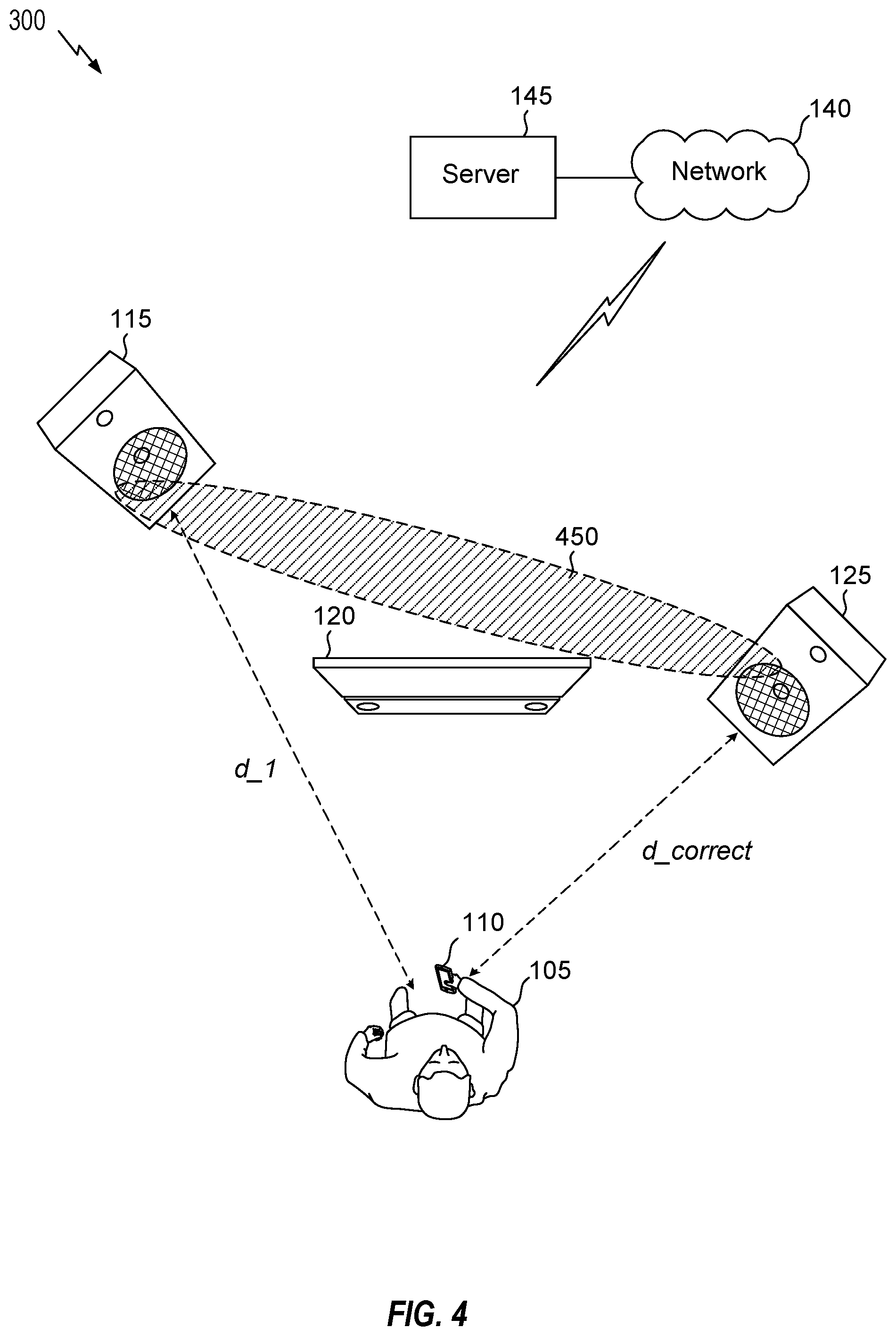 Patent US12610205 Figure 4 – Adaptive loudspeaker and listener positioning compensation