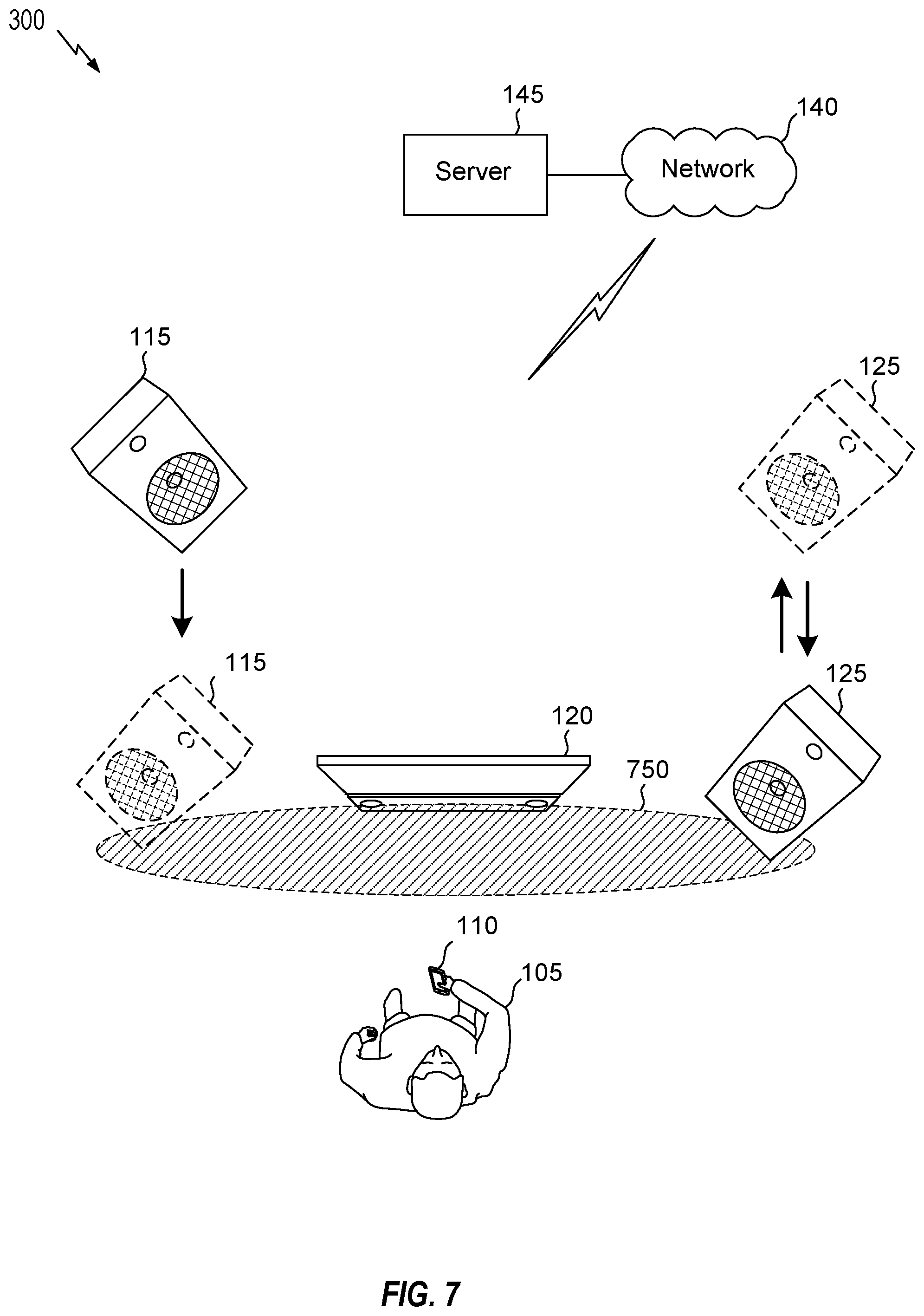 Patent US12610205 Figure 7 – Adaptive loudspeaker and listener positioning compensation