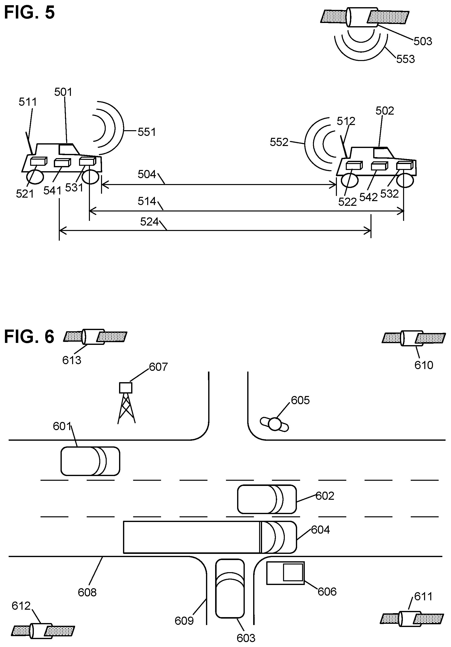 Patent US12610229 Figure 5 – Differential analysis of navigation satellite signals by 5G/6G messaging