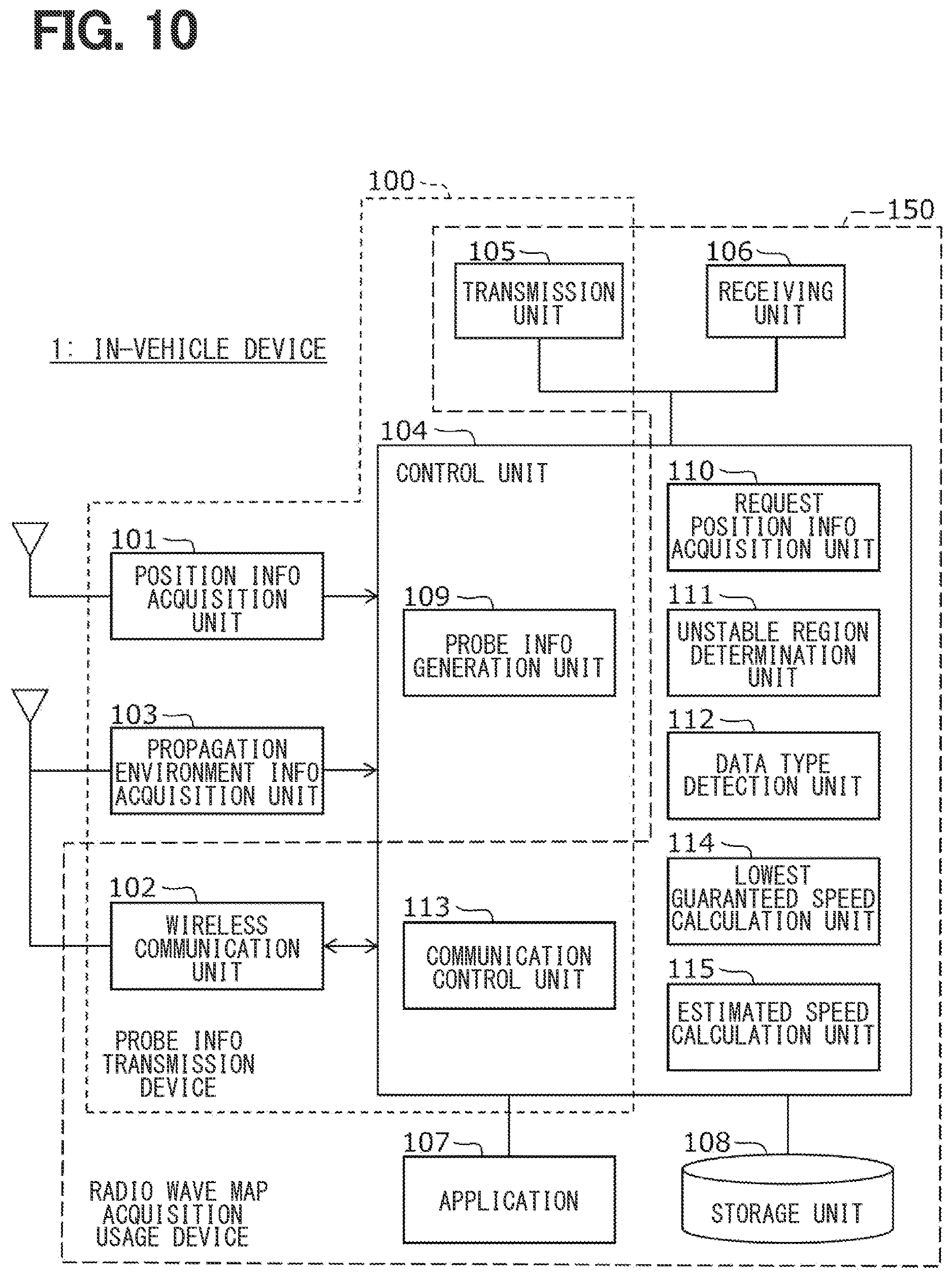 Patent US12610248 Figure 10 – Radio wave map provision device, and radio wave map acquisition usage device
