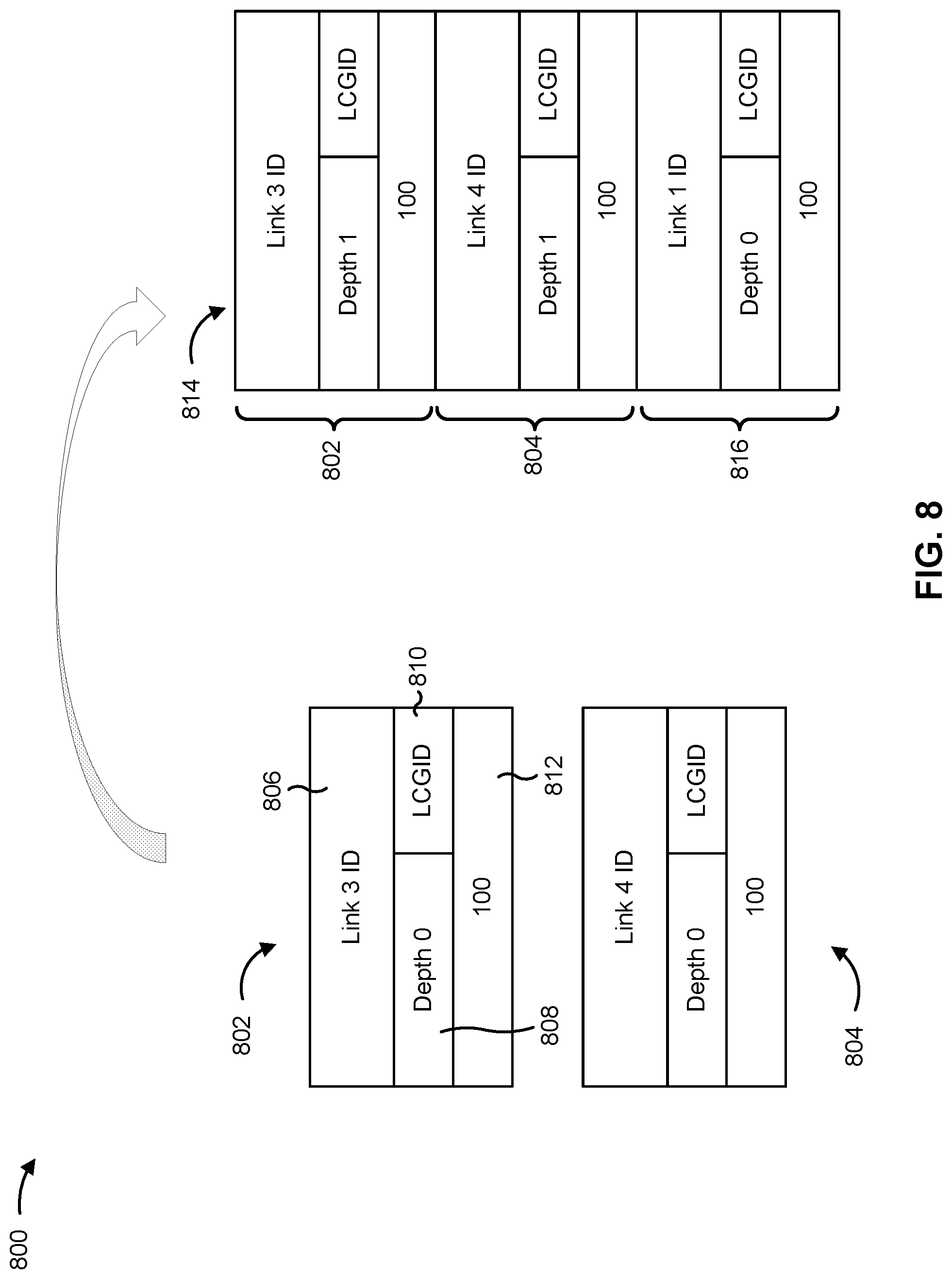 Patent US12610275 Figure 8 – Sidelink buffer status reporting for multi-hop sidelink networks