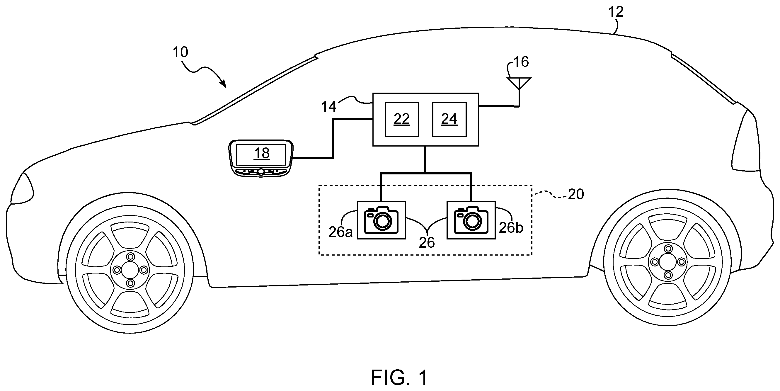 Patent US12610313 Figure 1 – System and method for managing wireless connections for a vehicle
