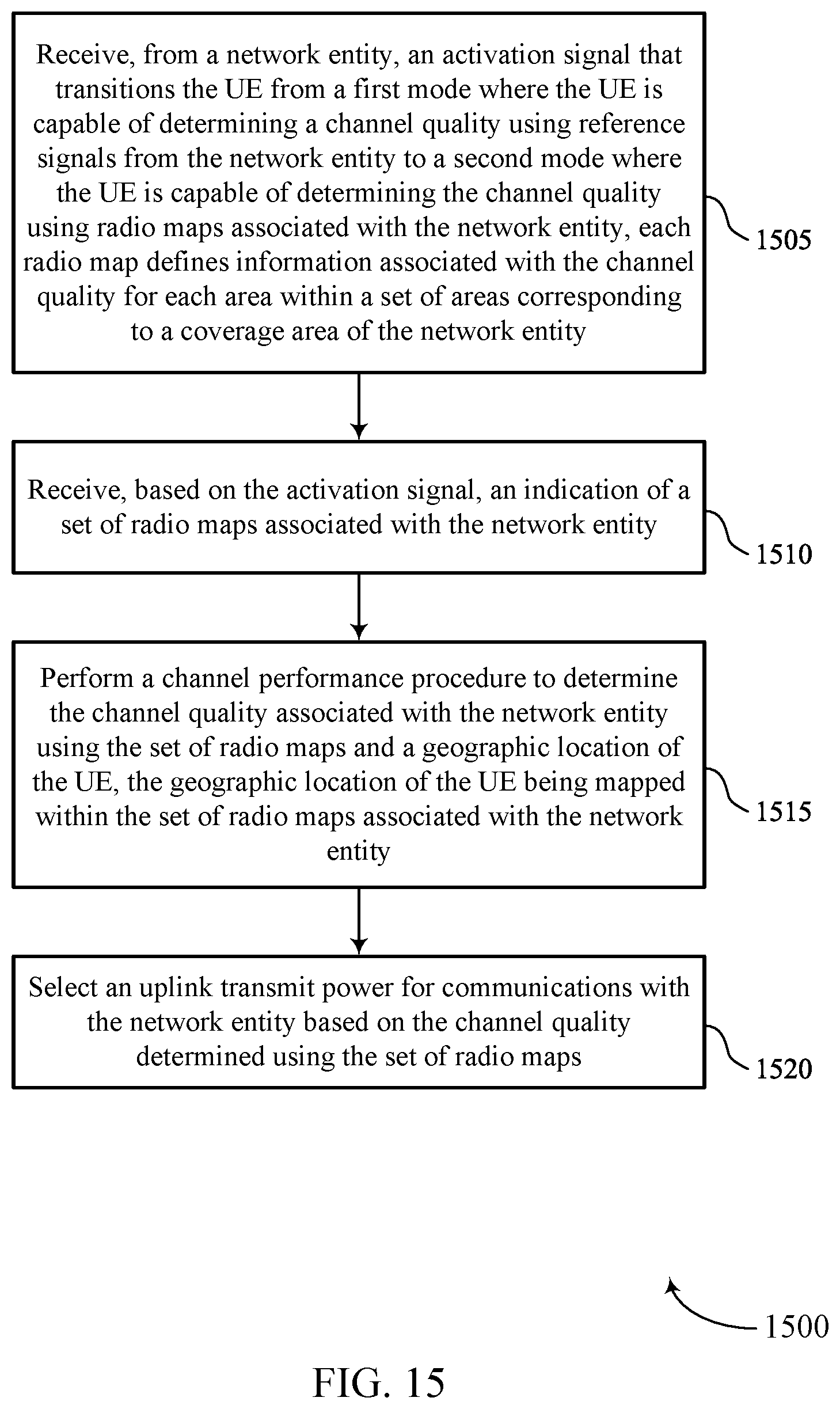 Patent US12610320 Figure 15 – Radio map-based uplink power control