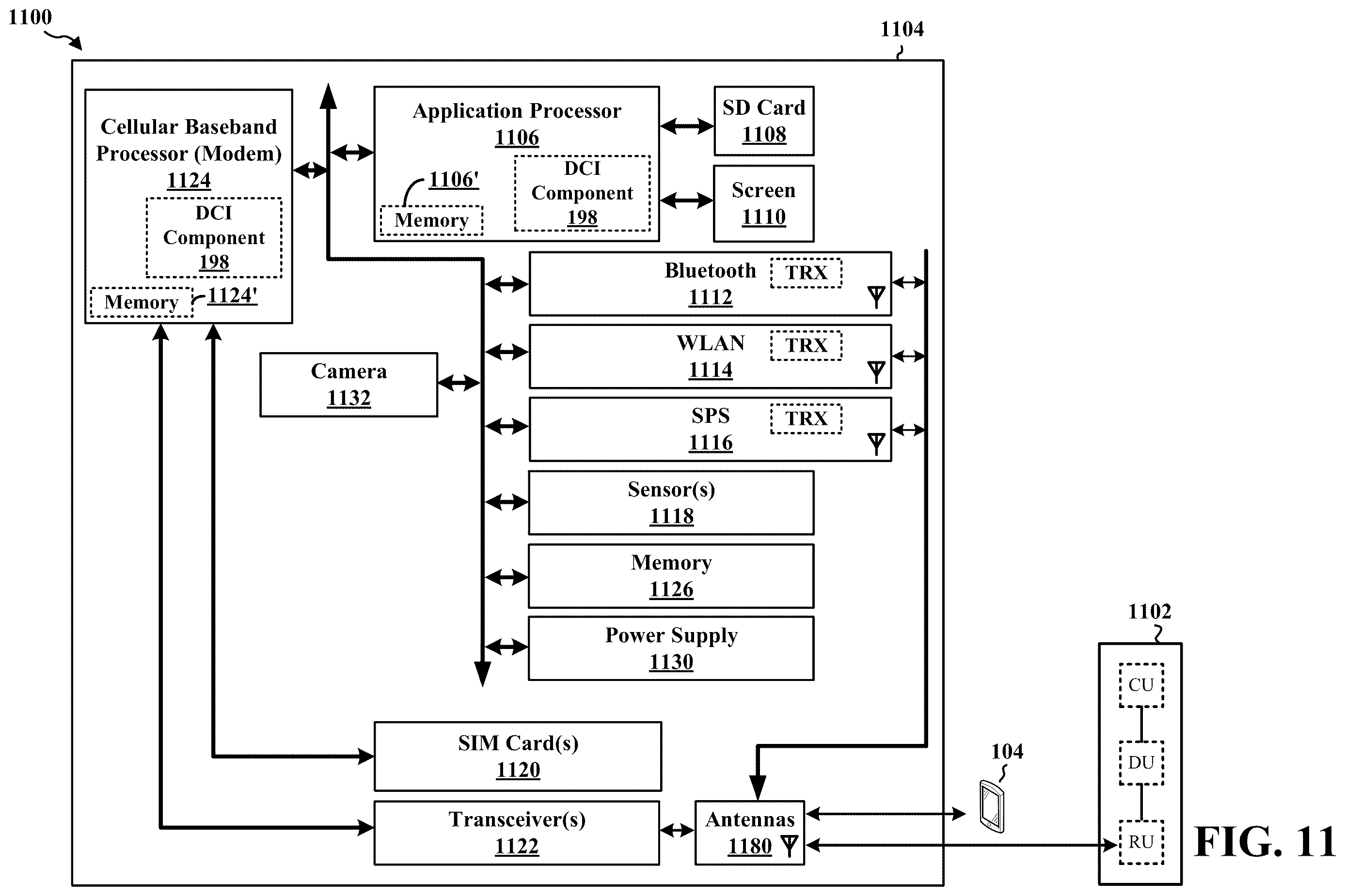 Patent US12610370 Figure 11 – Two-stage PDCCH with dynamic DCI size indication