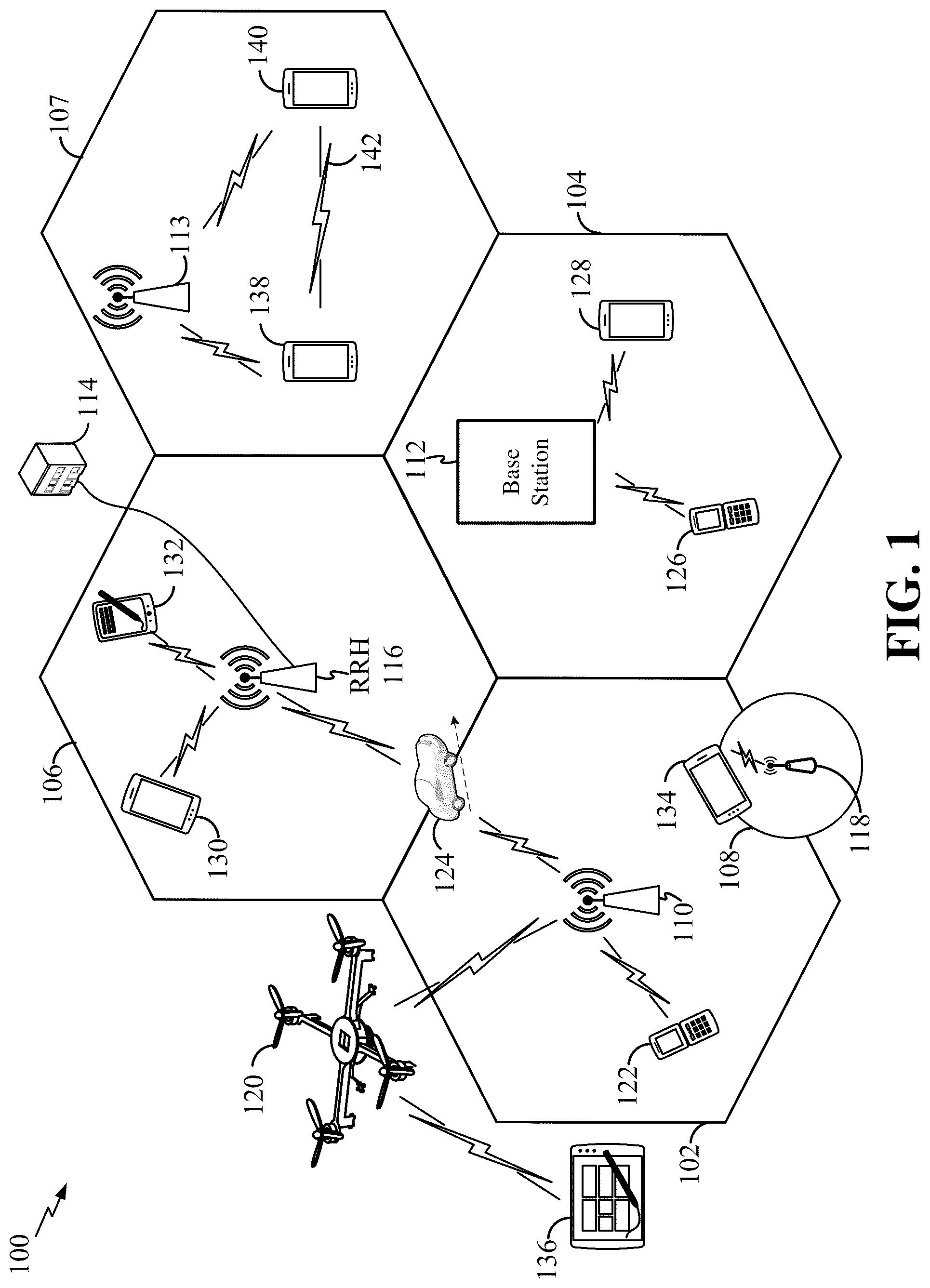 Patent US12610373 Figure 1 – Scaling of physical downlink and uplink shared channel transport blocks for select frequency bands