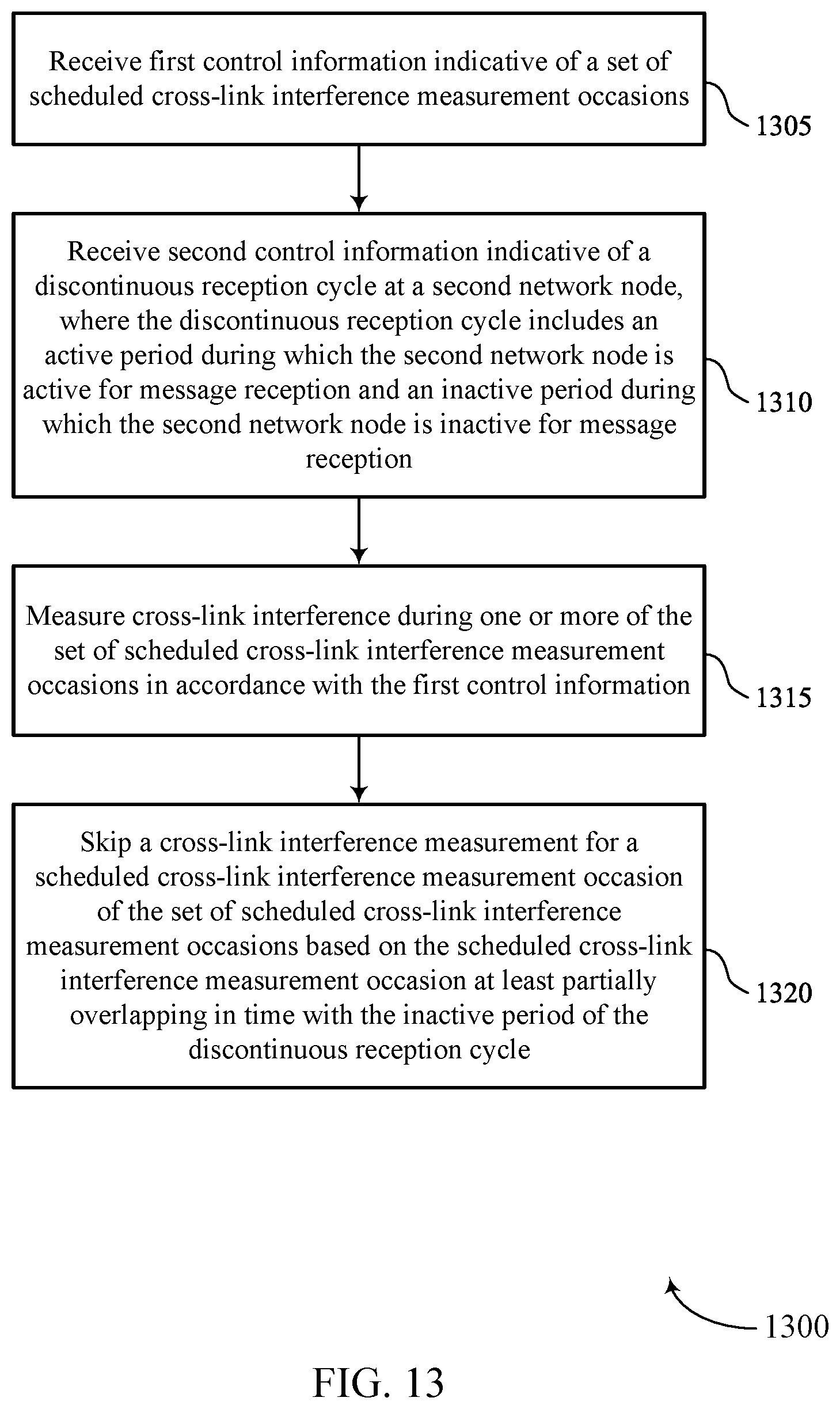 Patent US12610387 Figure 13 – Techniques for cross-link interference measurement for cell discontinuous reception