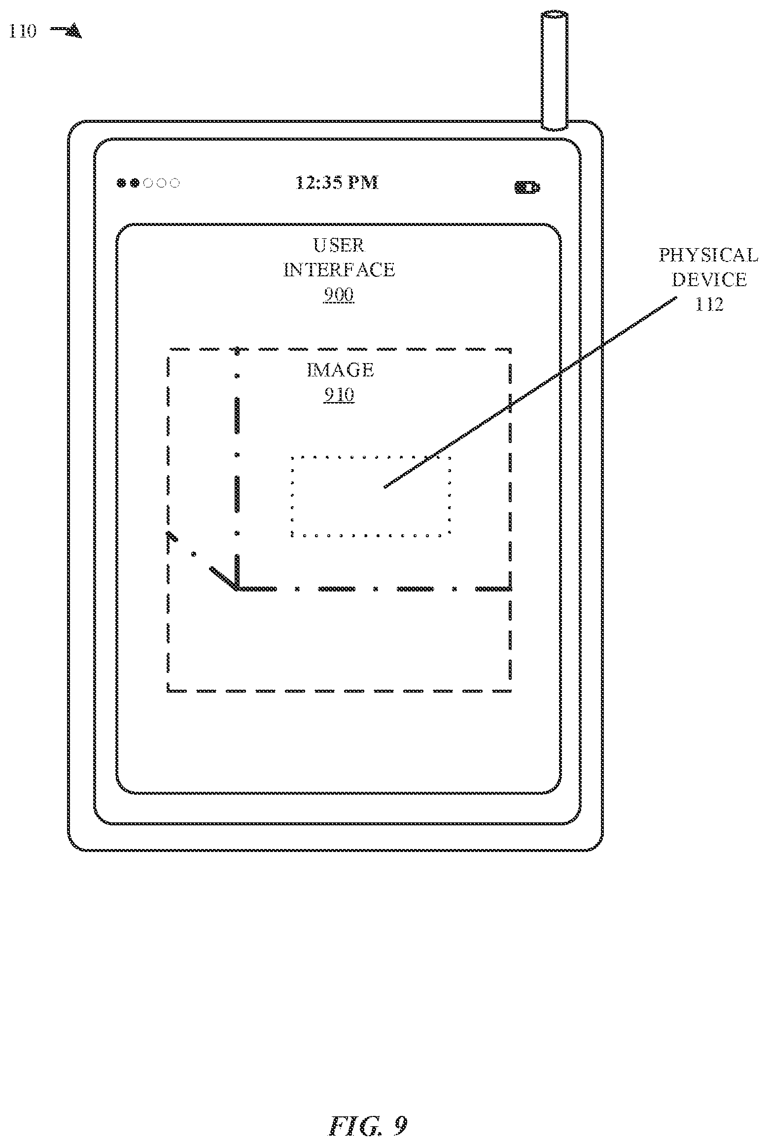 Patent US12610411 Figure 9 – Displaying information based on wireless ranging