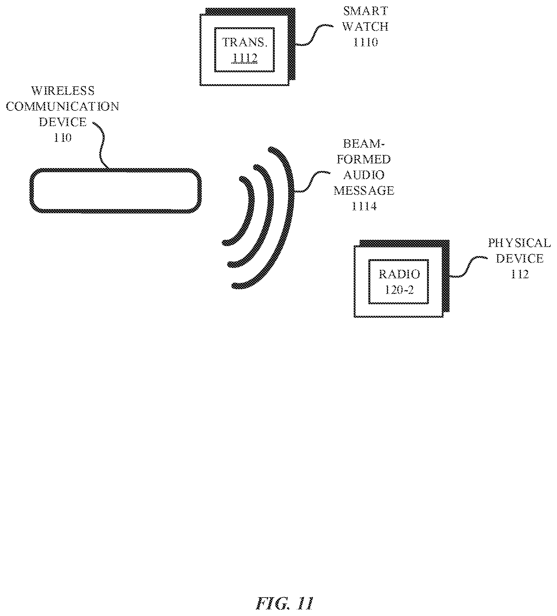 Patent US12610411 Figure 11 – Displaying information based on wireless ranging