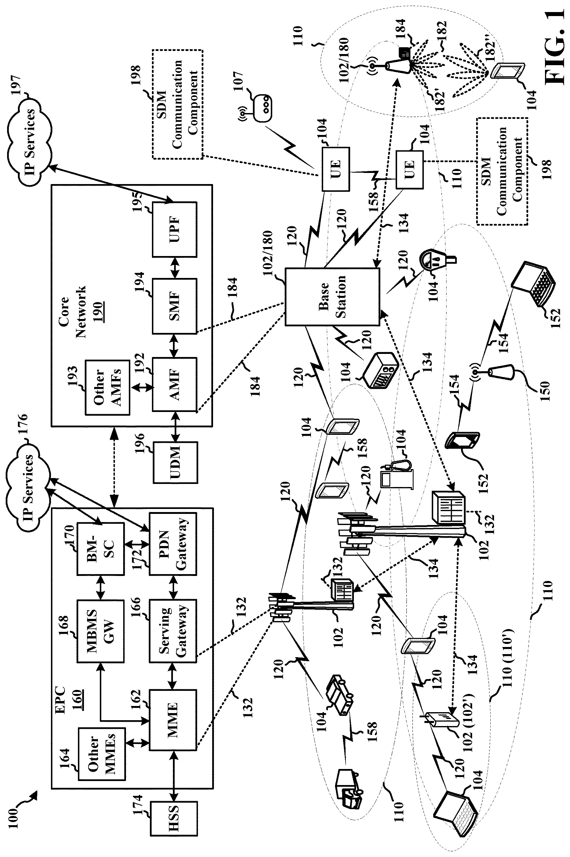 Patent US12610413 Figure 1 – Unicast measurement and determination for space-division multiplexed transmission with multiple transmission reception points