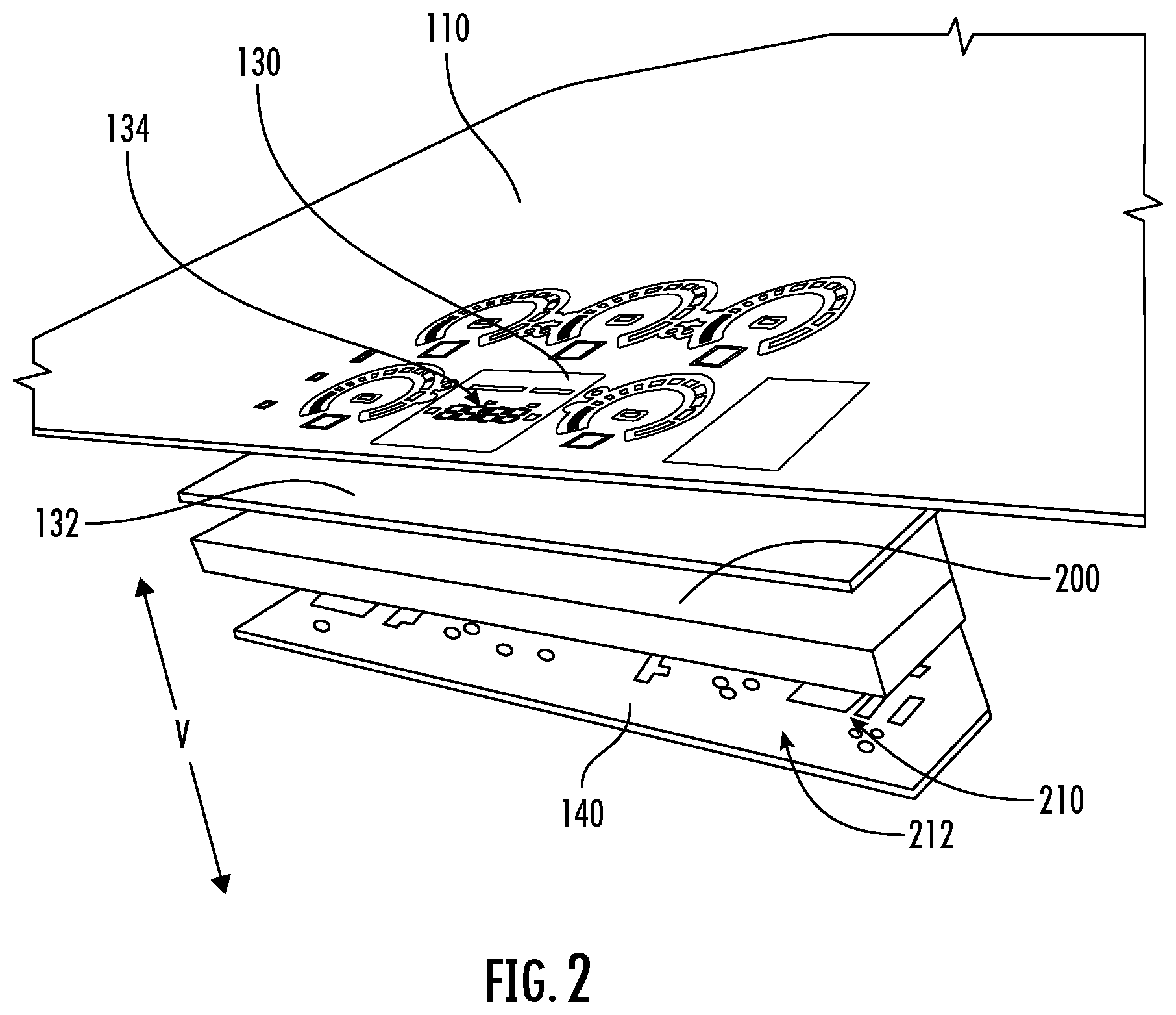 Patent US12610432 Figure 2 – Systems for touch foil alignment in appliances