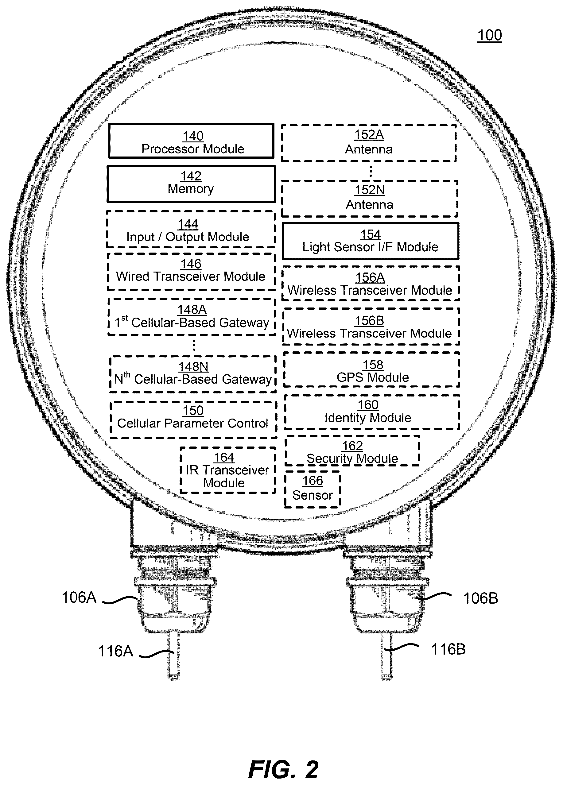 Patent US12610445 Figure 3 – Distributed computing environment via a plurality of regularly spaced, aerially mounted wireless smart sensor networking devices