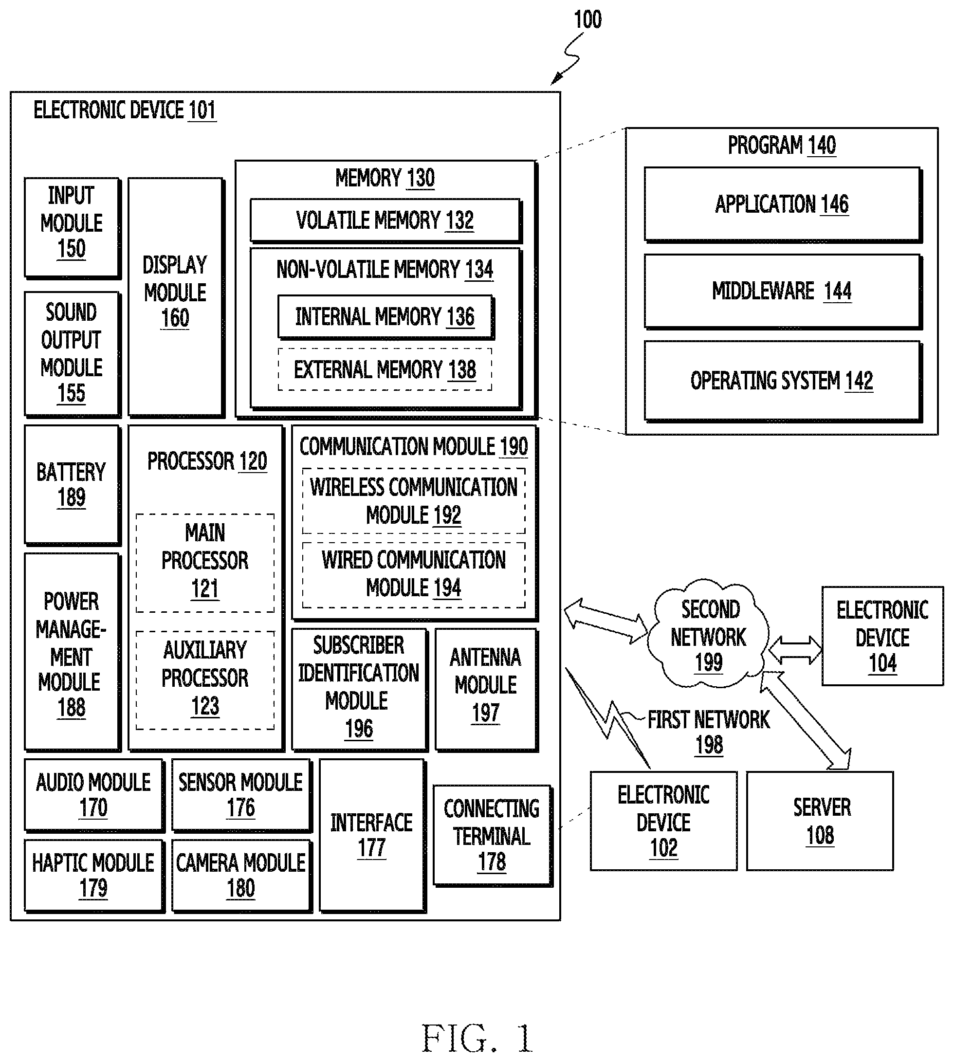 Patent US12610449 Figure 1 – Electronic device including thermal interface material