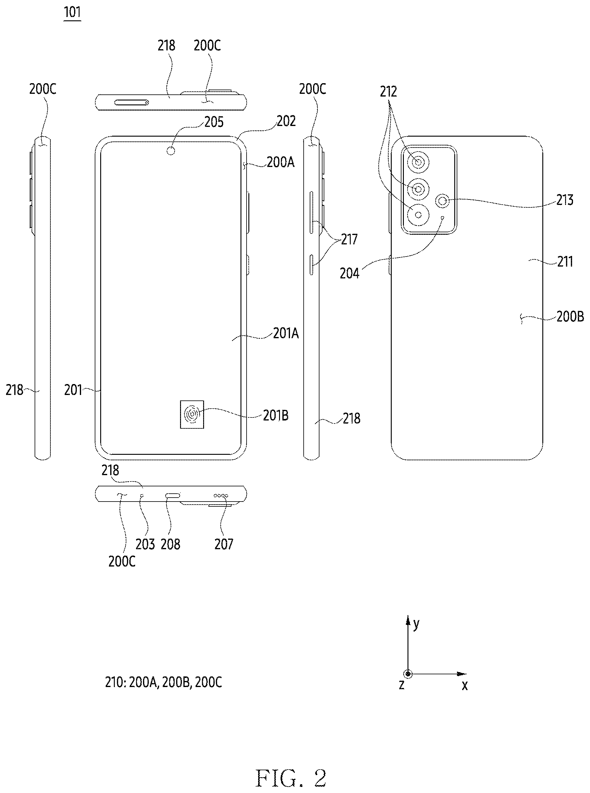 Patent US12610449 Figure 2 – Electronic device including thermal interface material