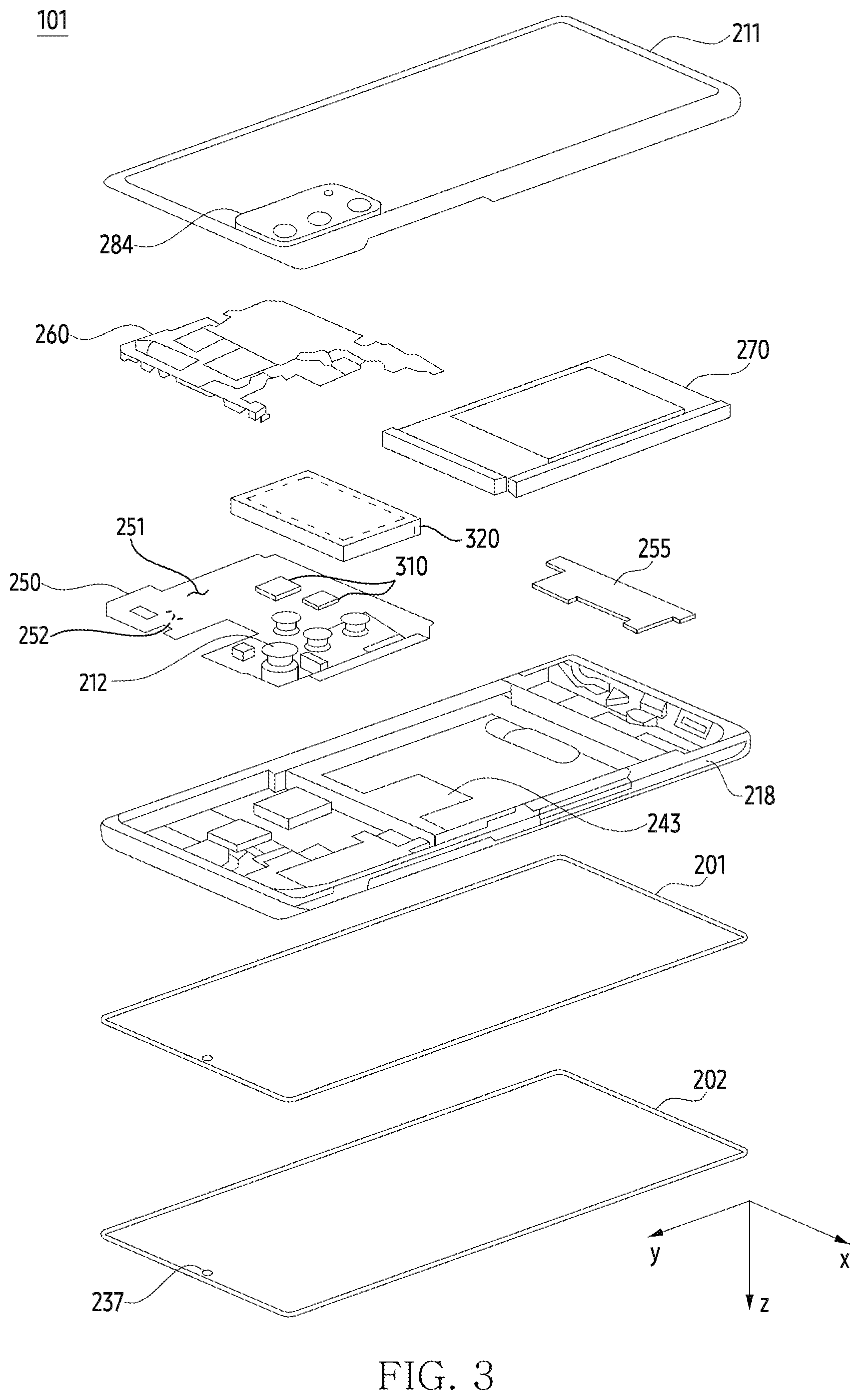 Patent US12610449 Figure 3 – Electronic device including thermal interface material